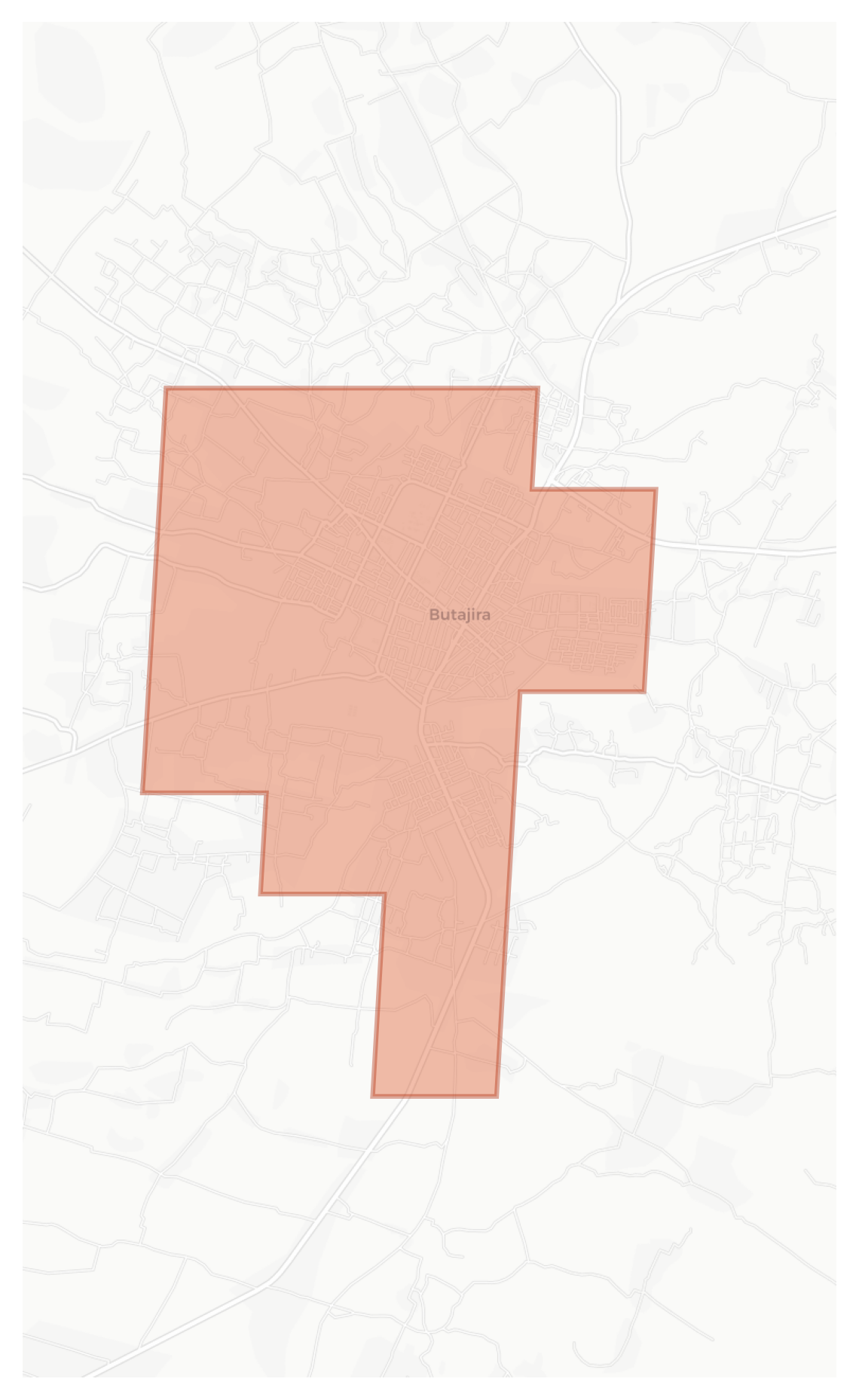 Butajira geographic map