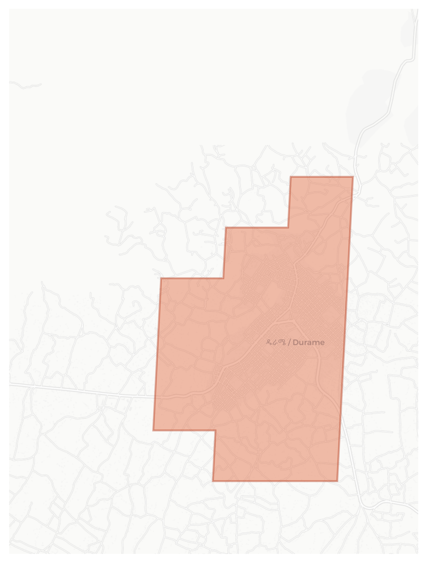 Durame geographic map