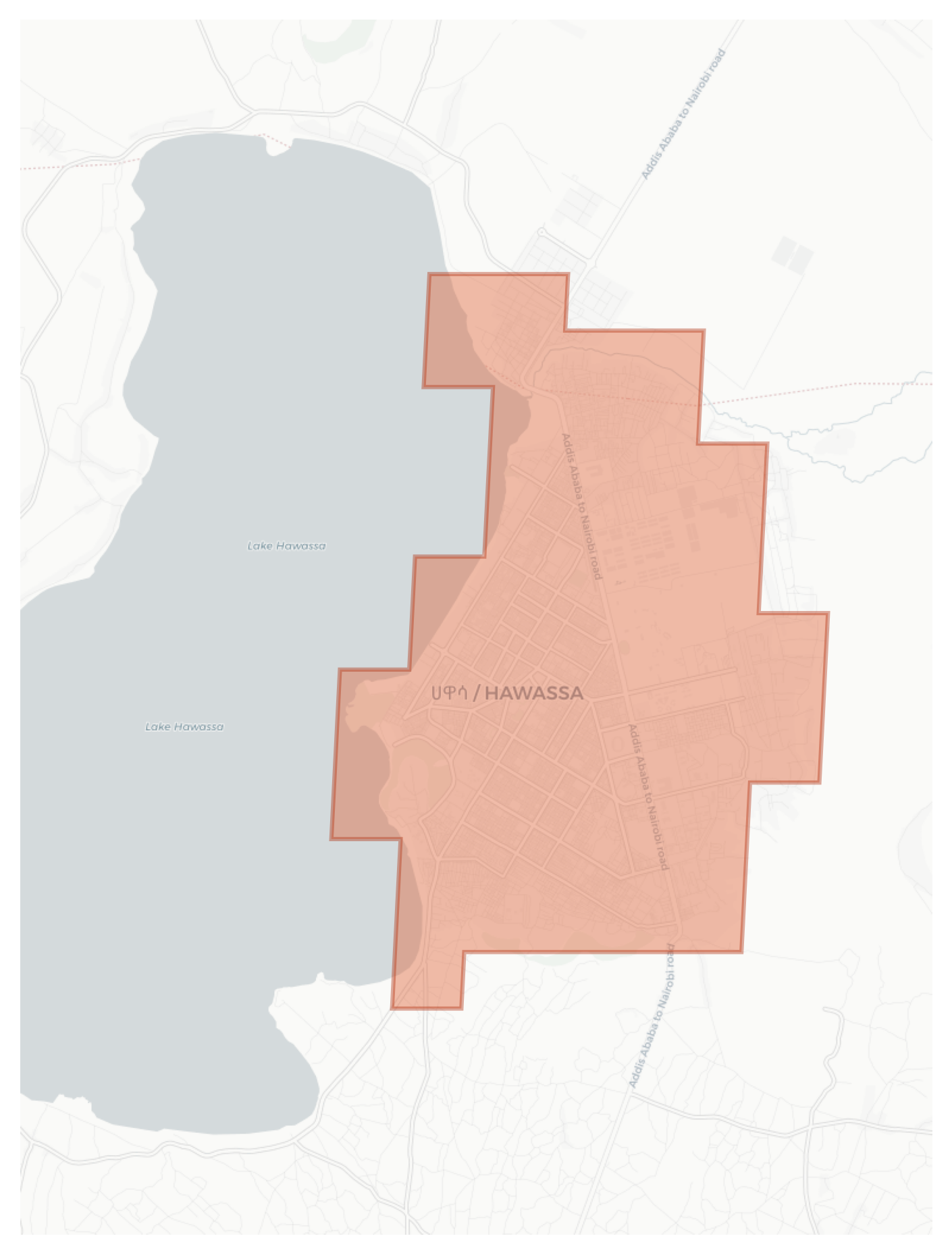 Hawassa geographic map