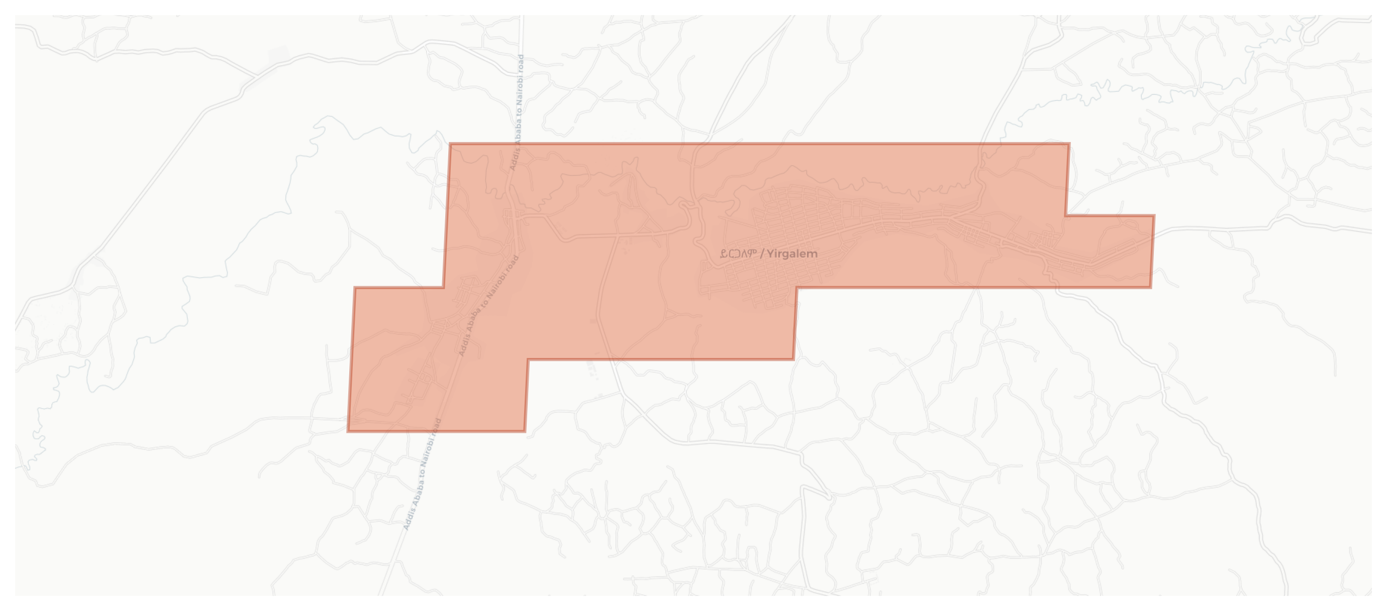 Irgalem geographic map