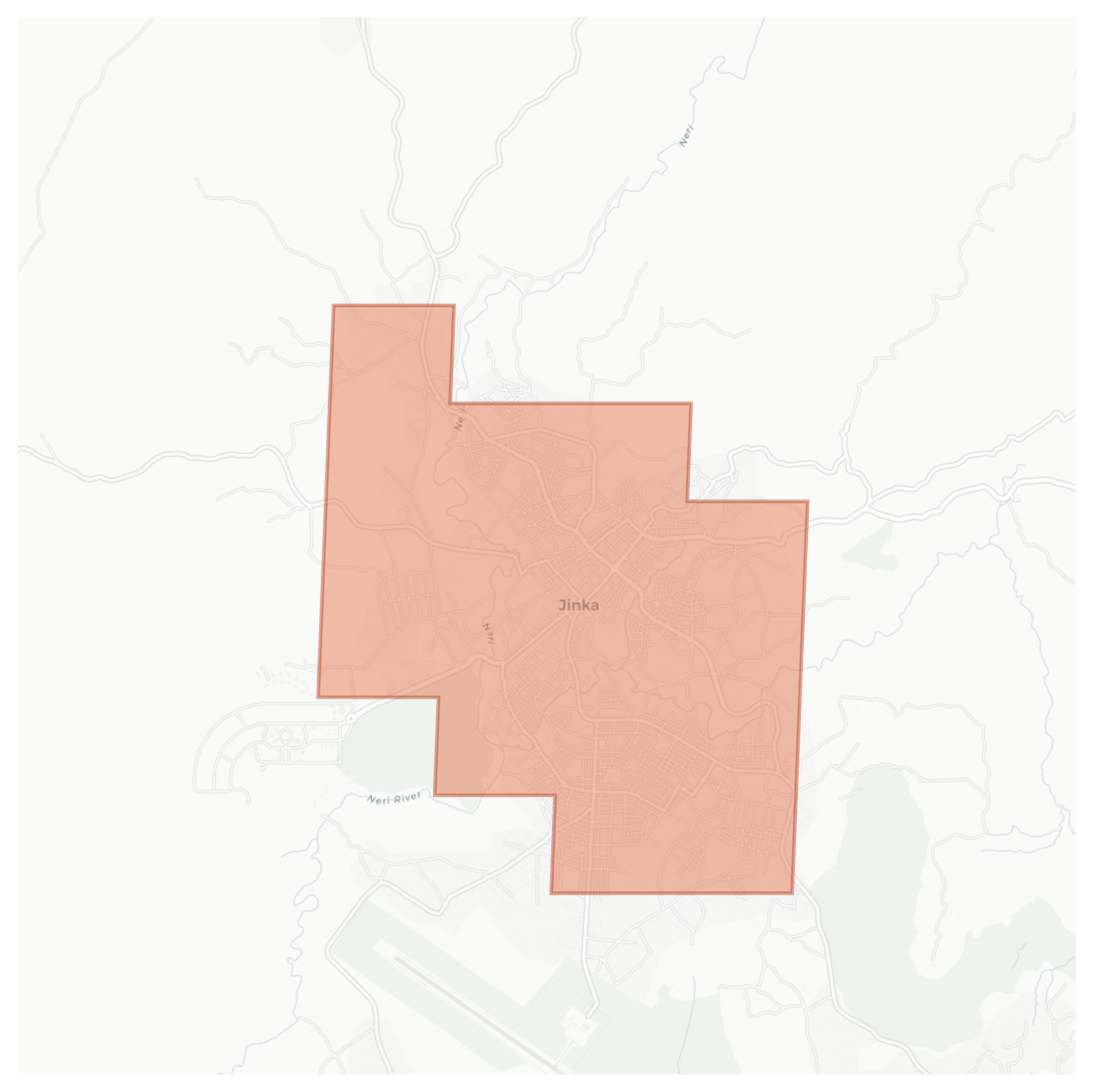 Jinka geographic map