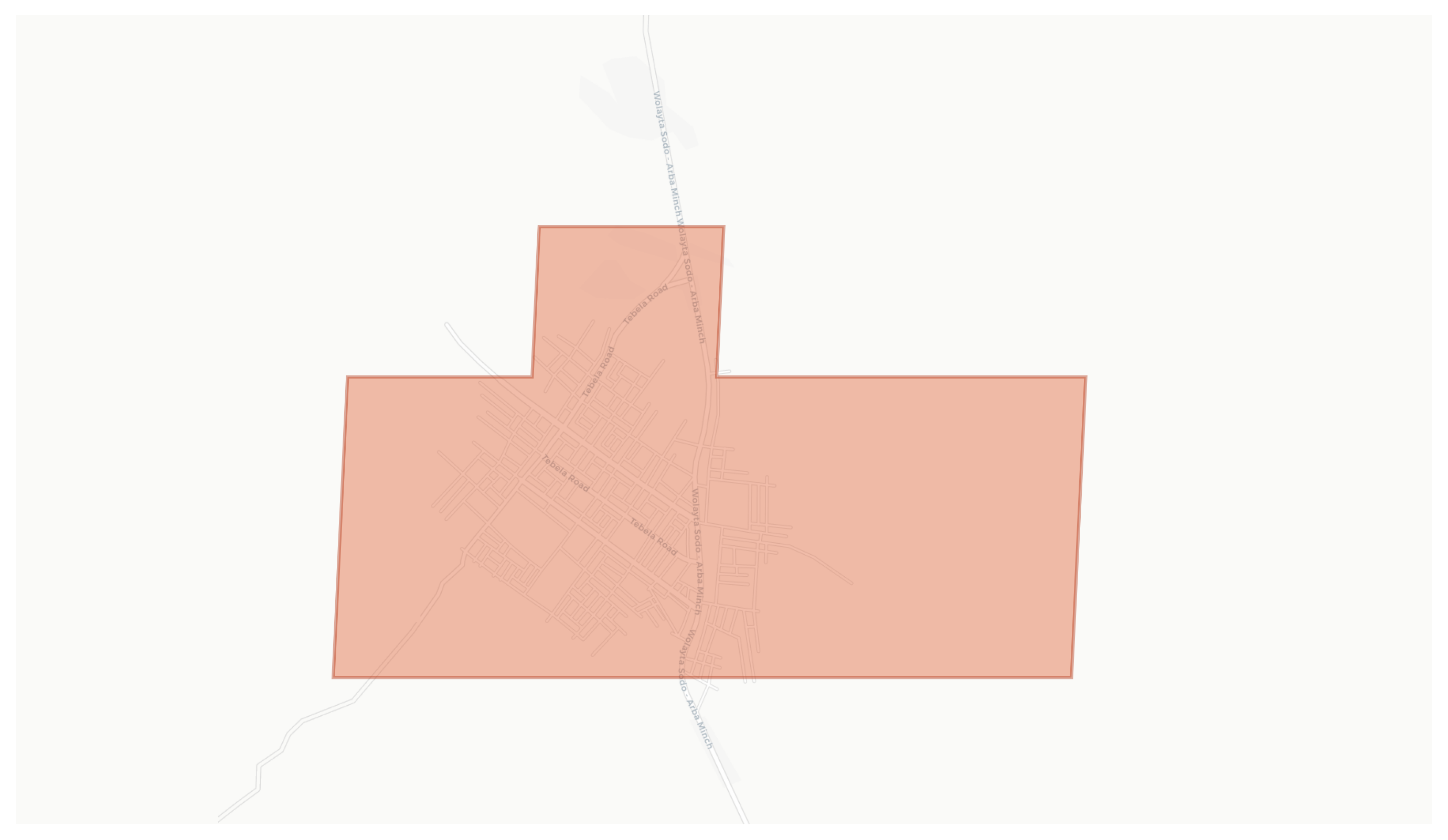 Tebela geographic map