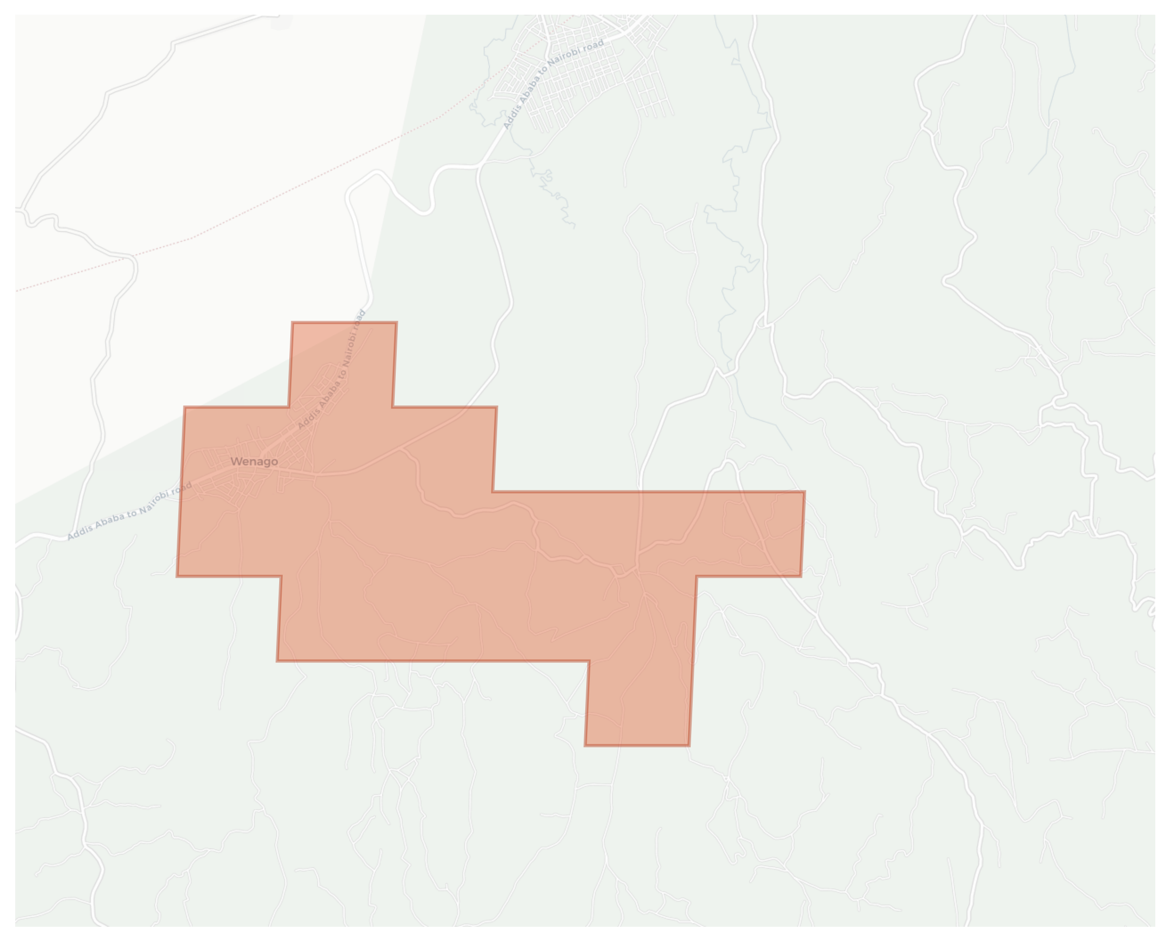 Wenago geographic map