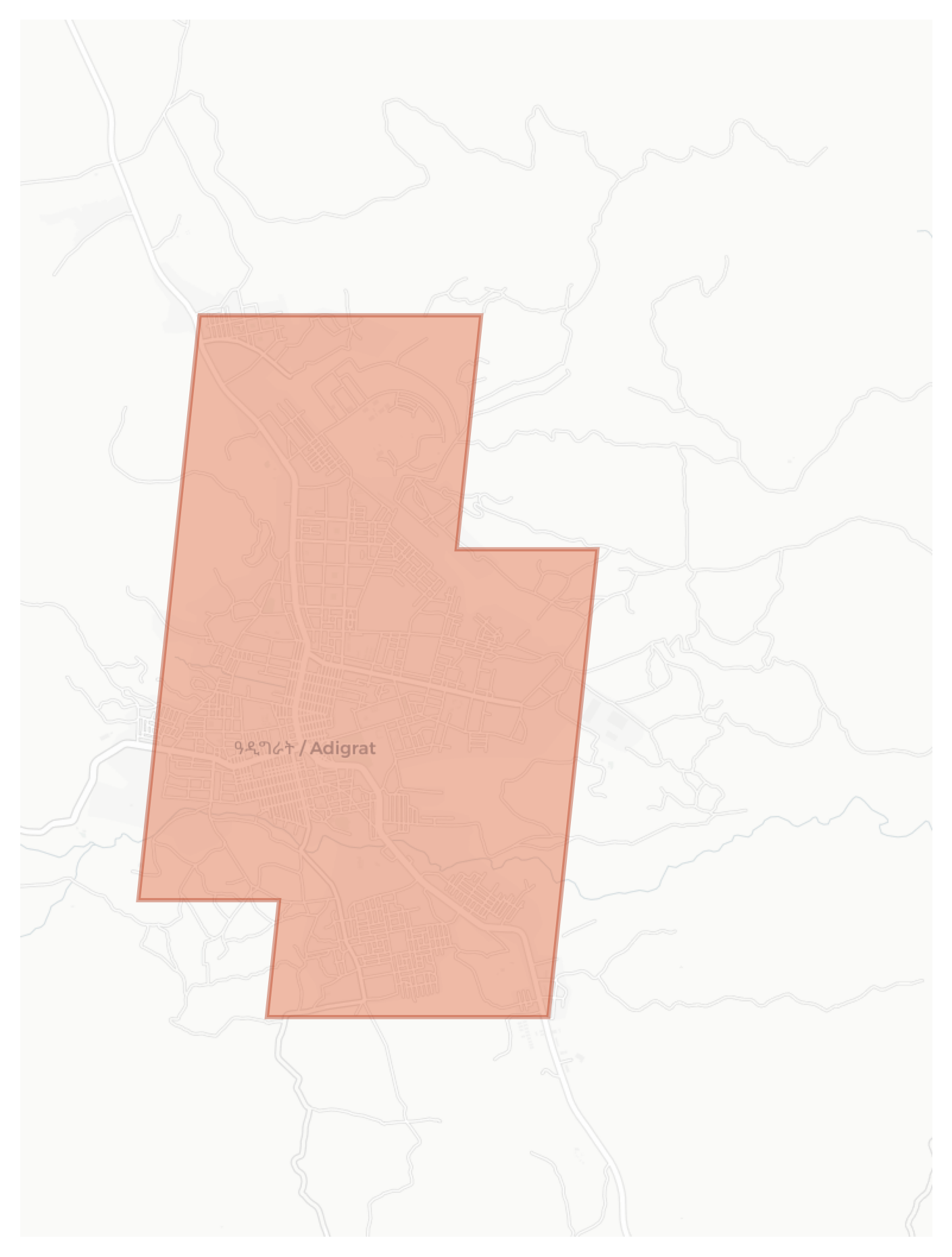 Adigrat geographic map