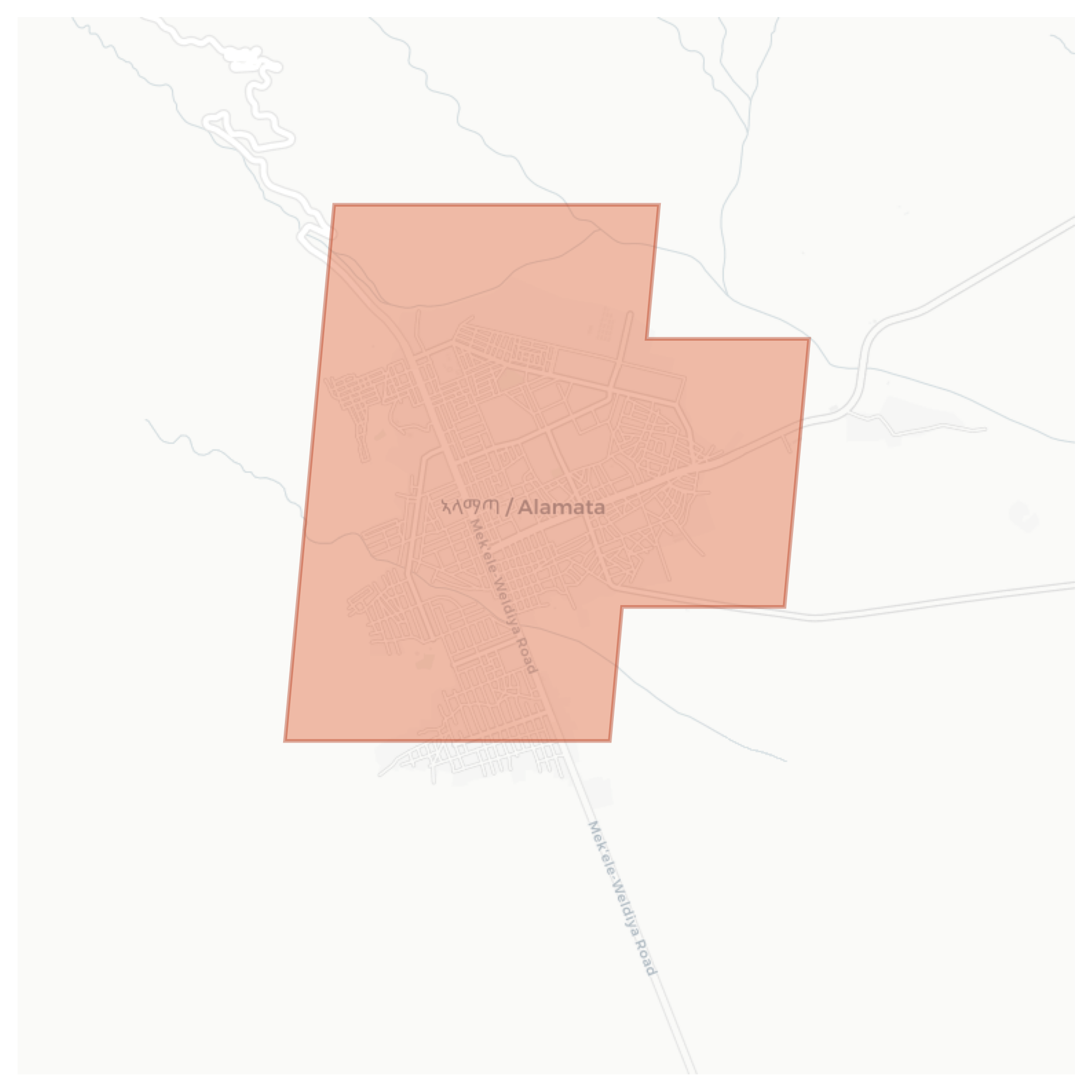 Alamata geographic map