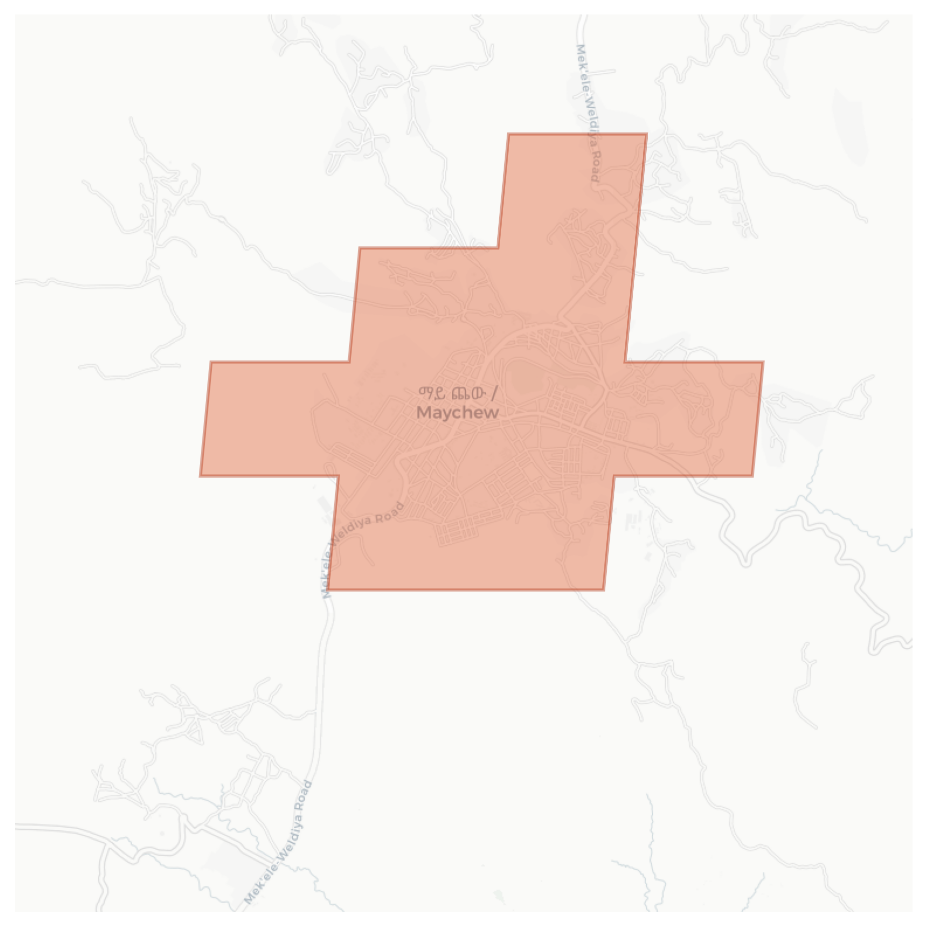 Maychew geographic map