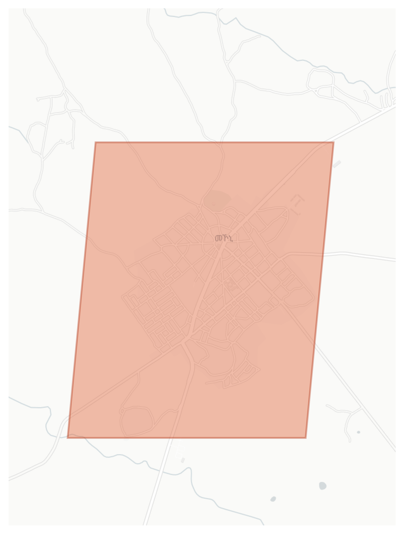 Mekoni geographic map