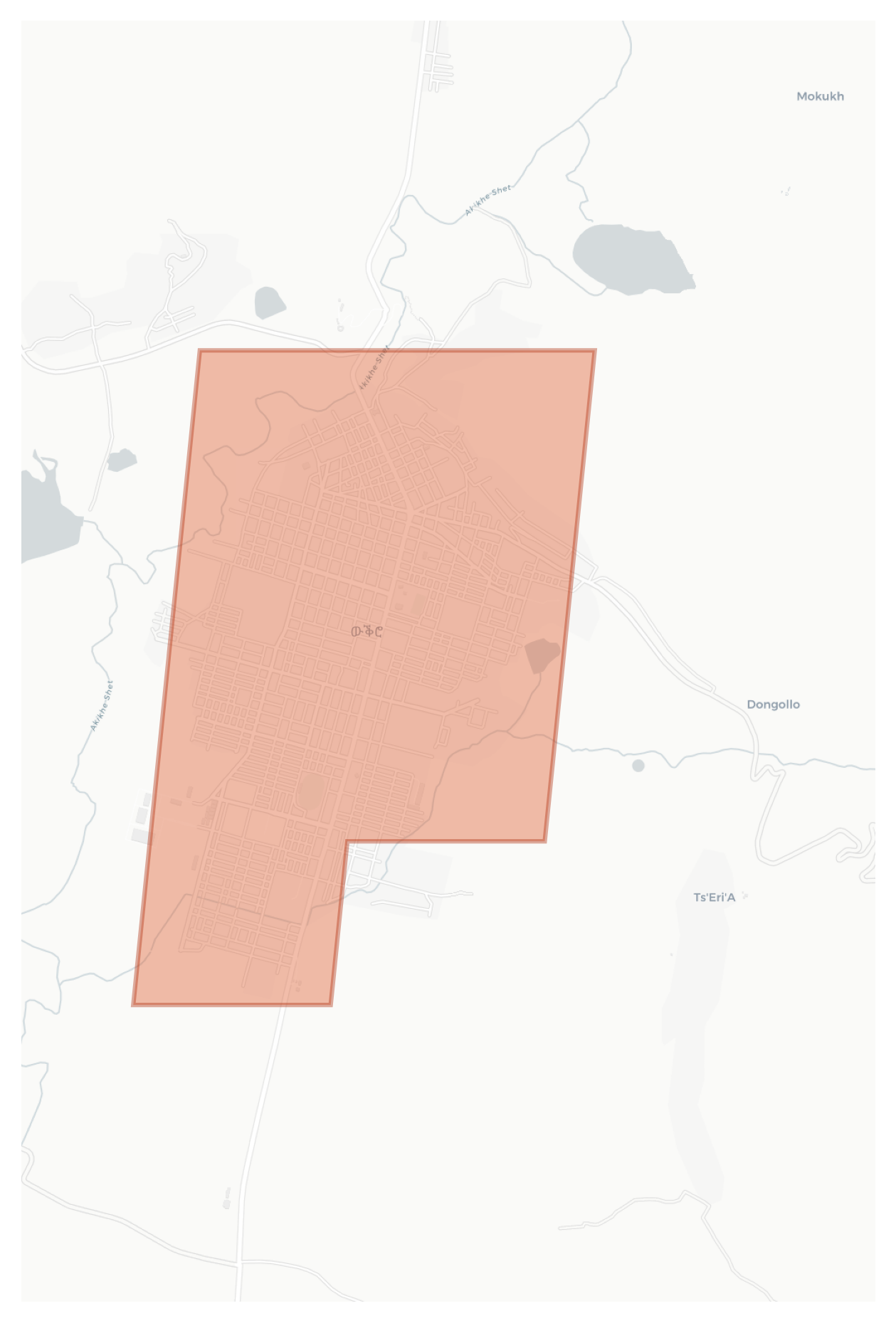 Wukro geographic map