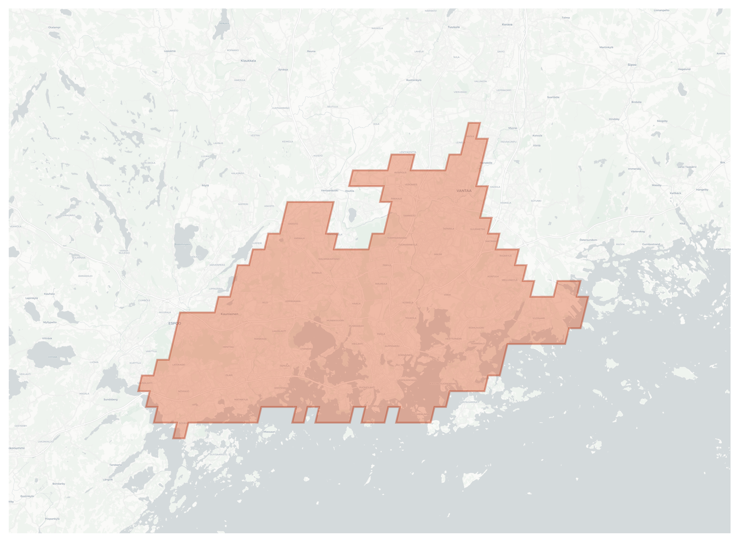 Helsinki geographic map
