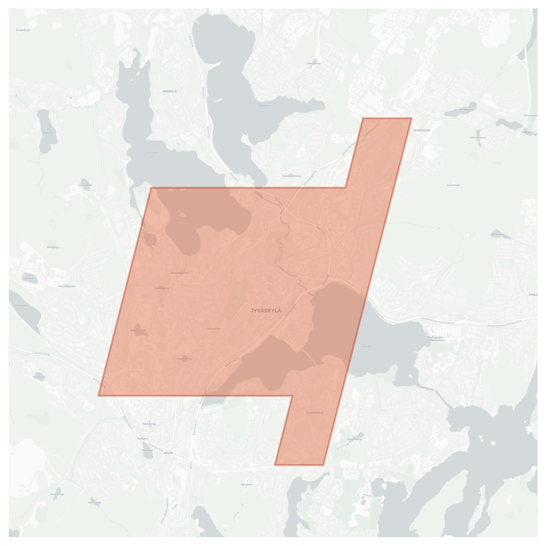 Jyväskylä geographic map