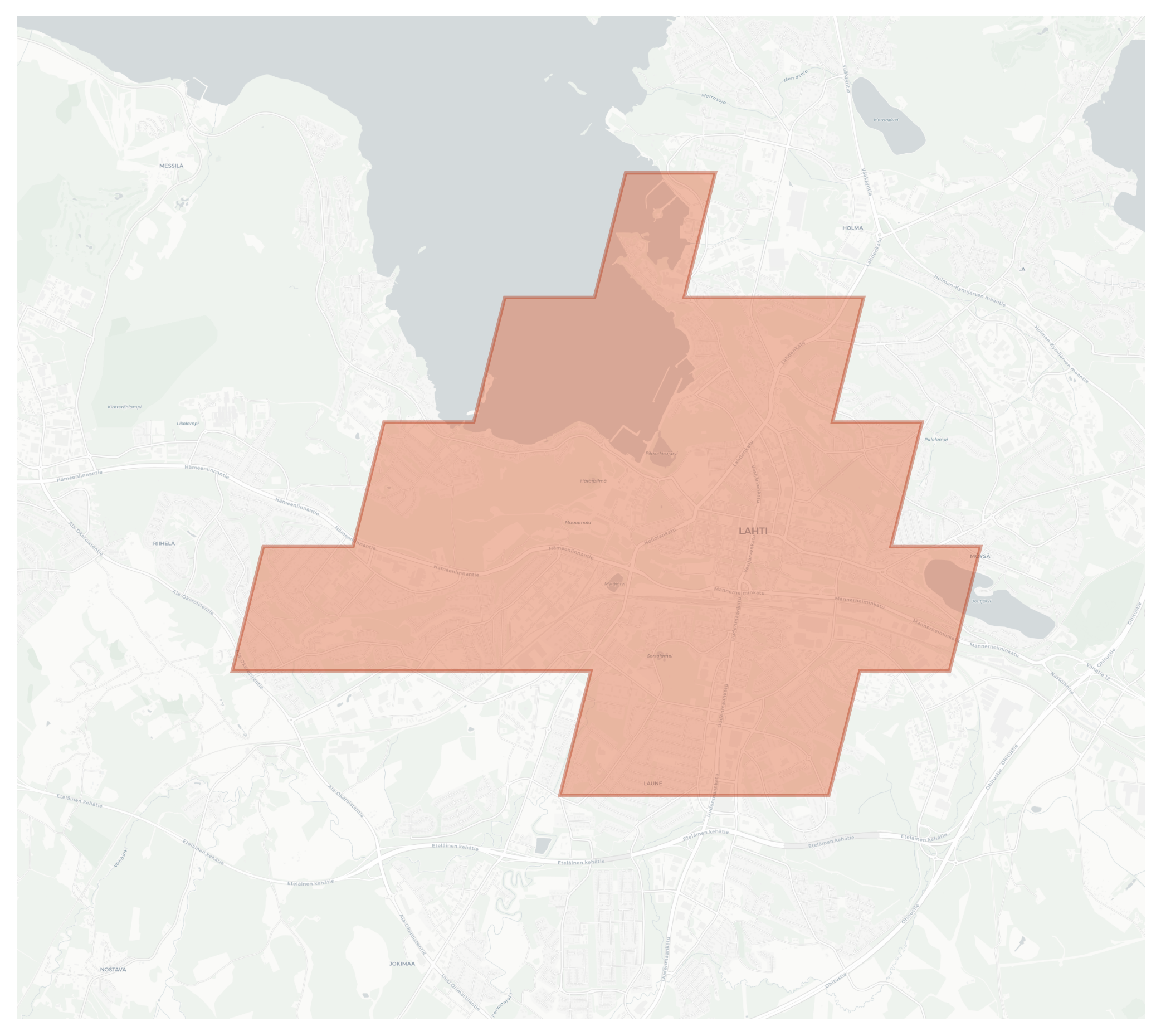 Lahti geographic map