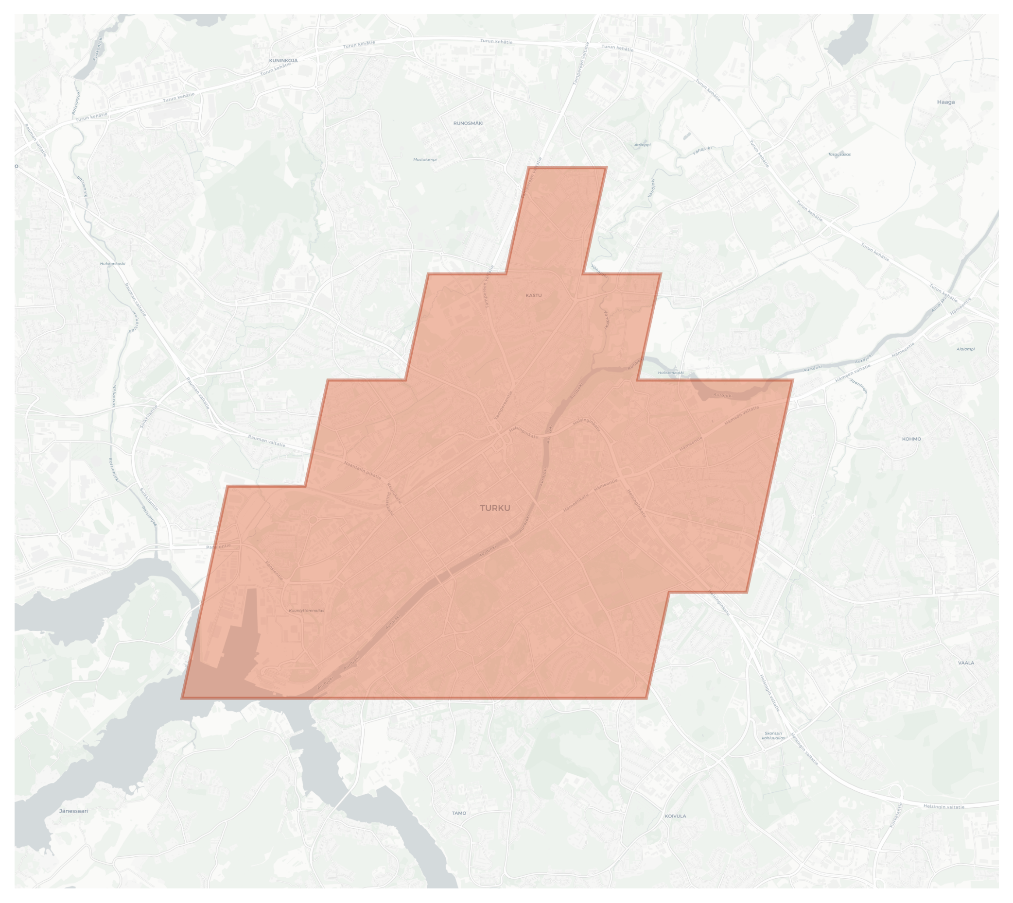 Turku geographic map