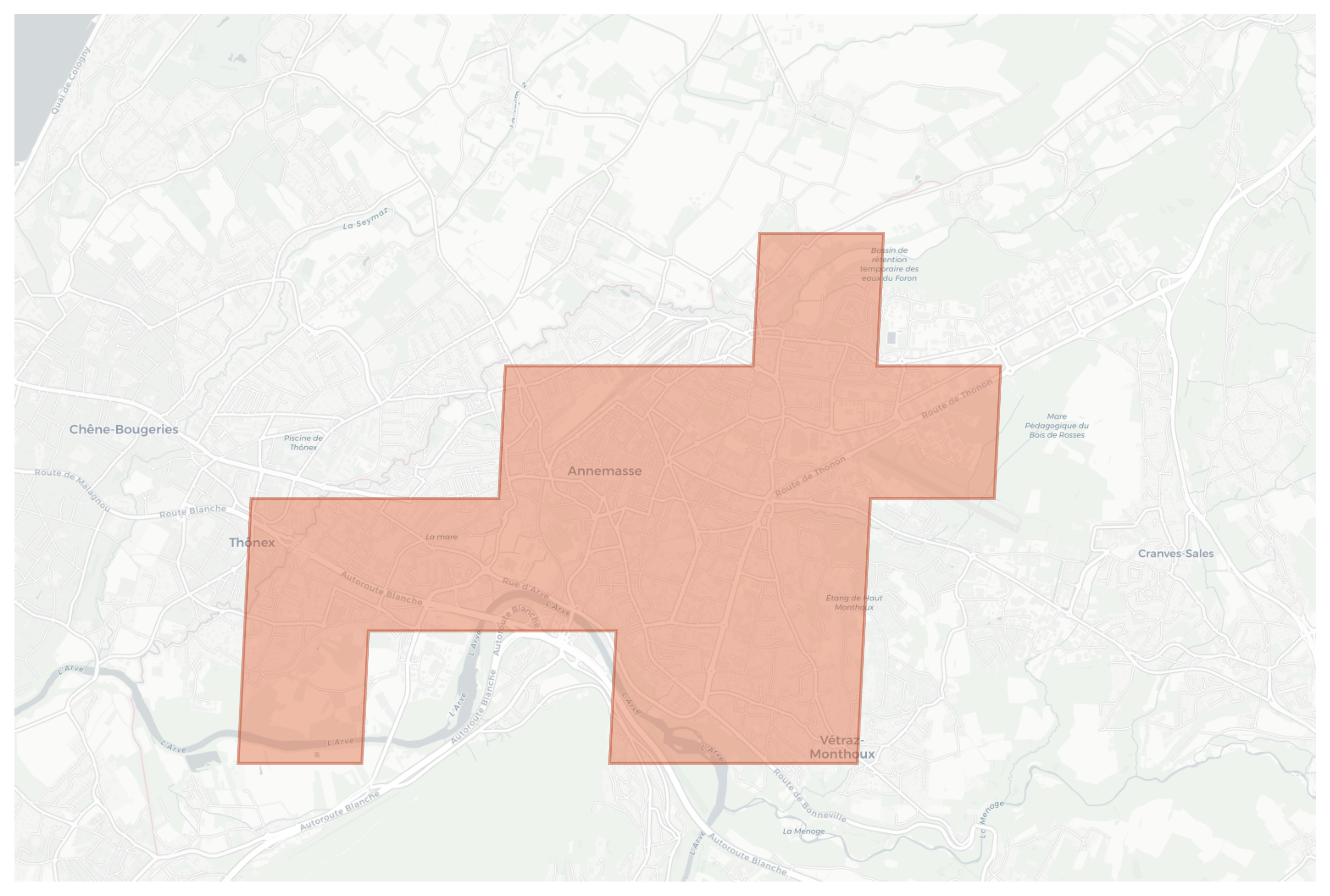 Annemasse geographic map