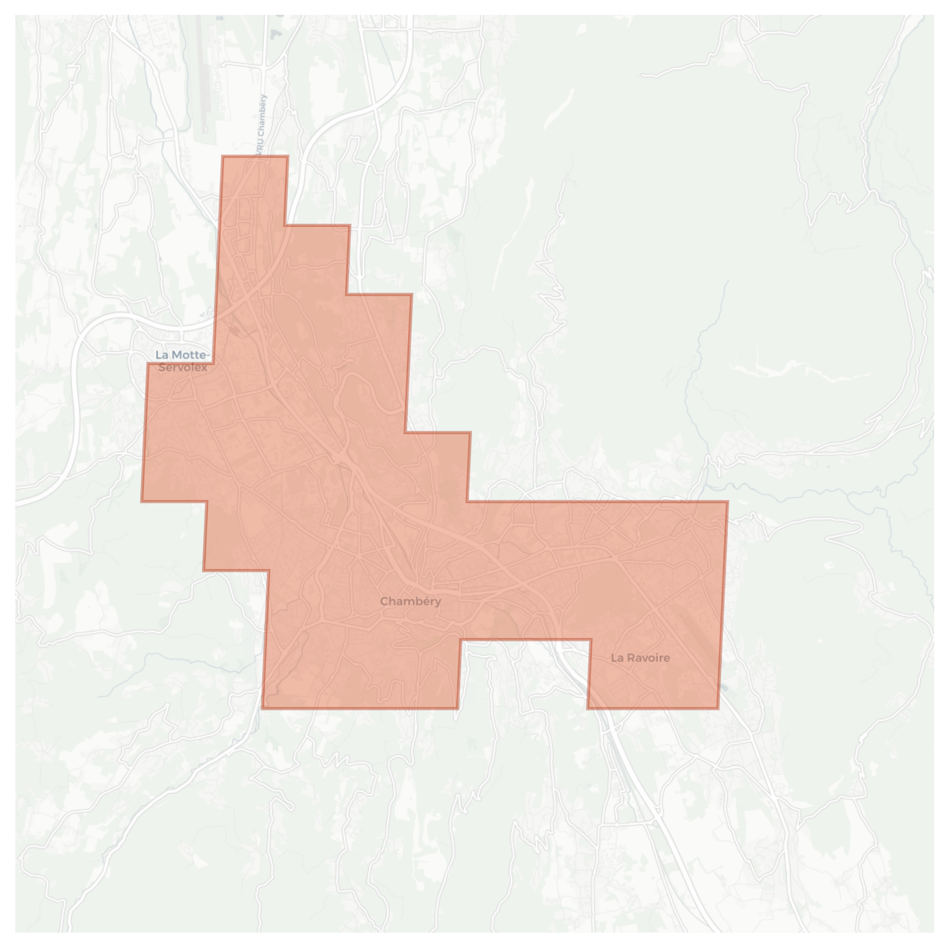 Chambéry geographic map