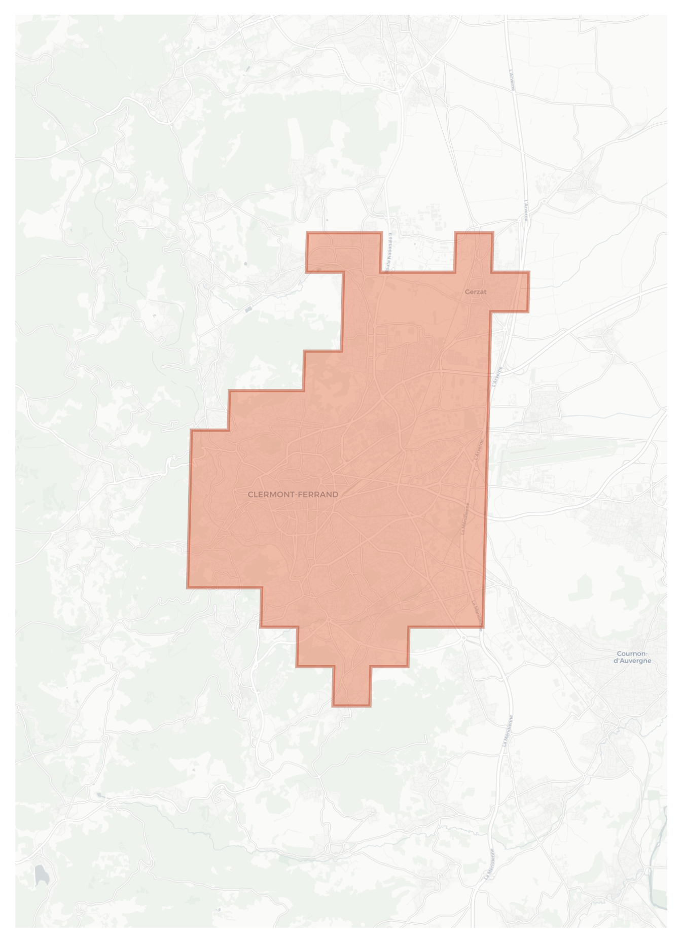 Clermont-Ferrand geographic map