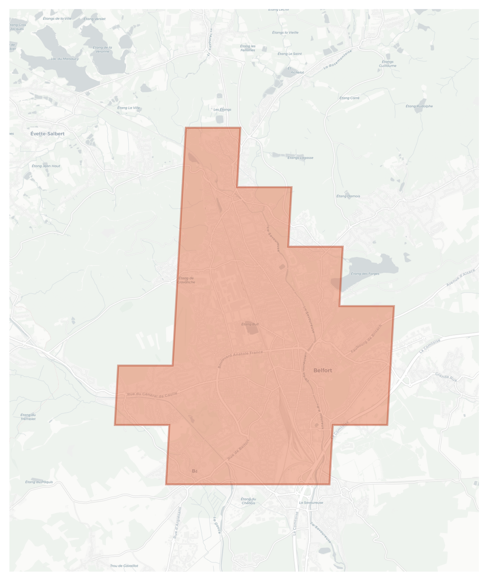Belfort geographic map