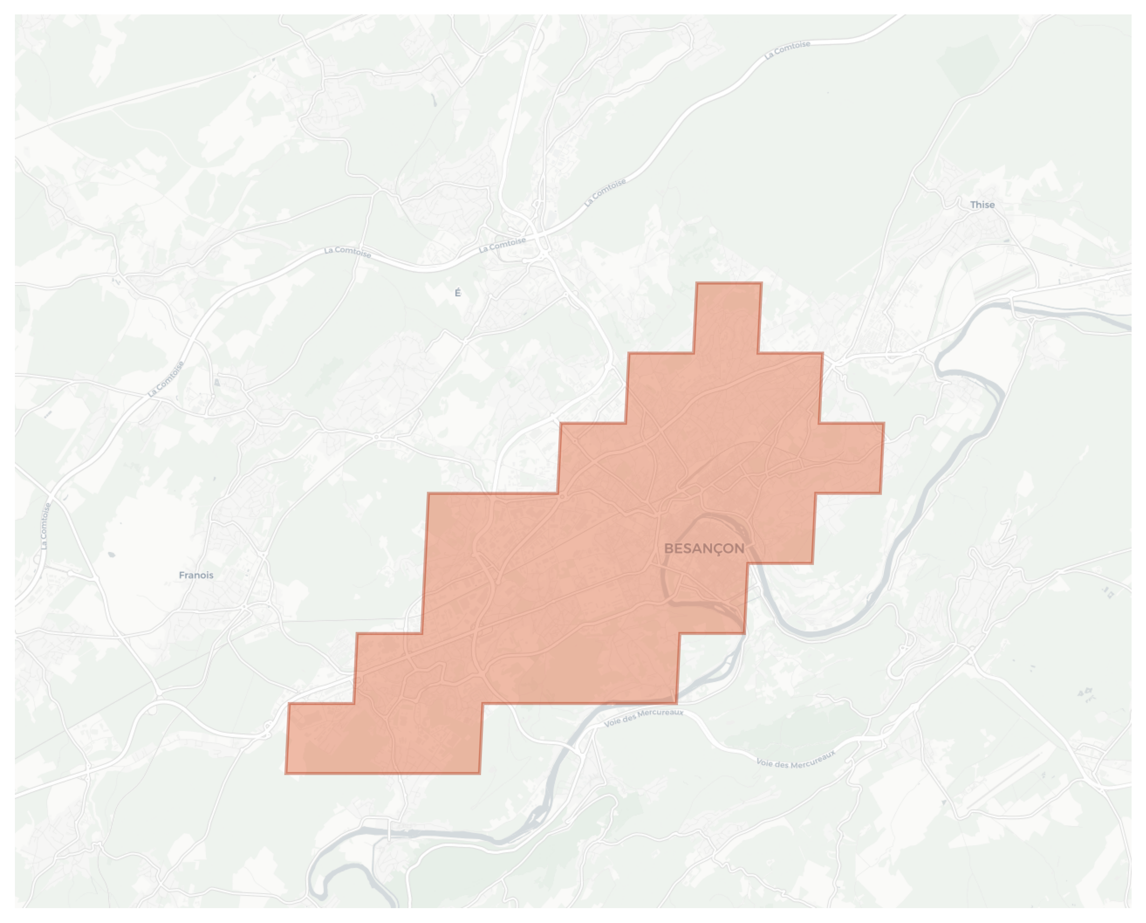 Besançon geographic map