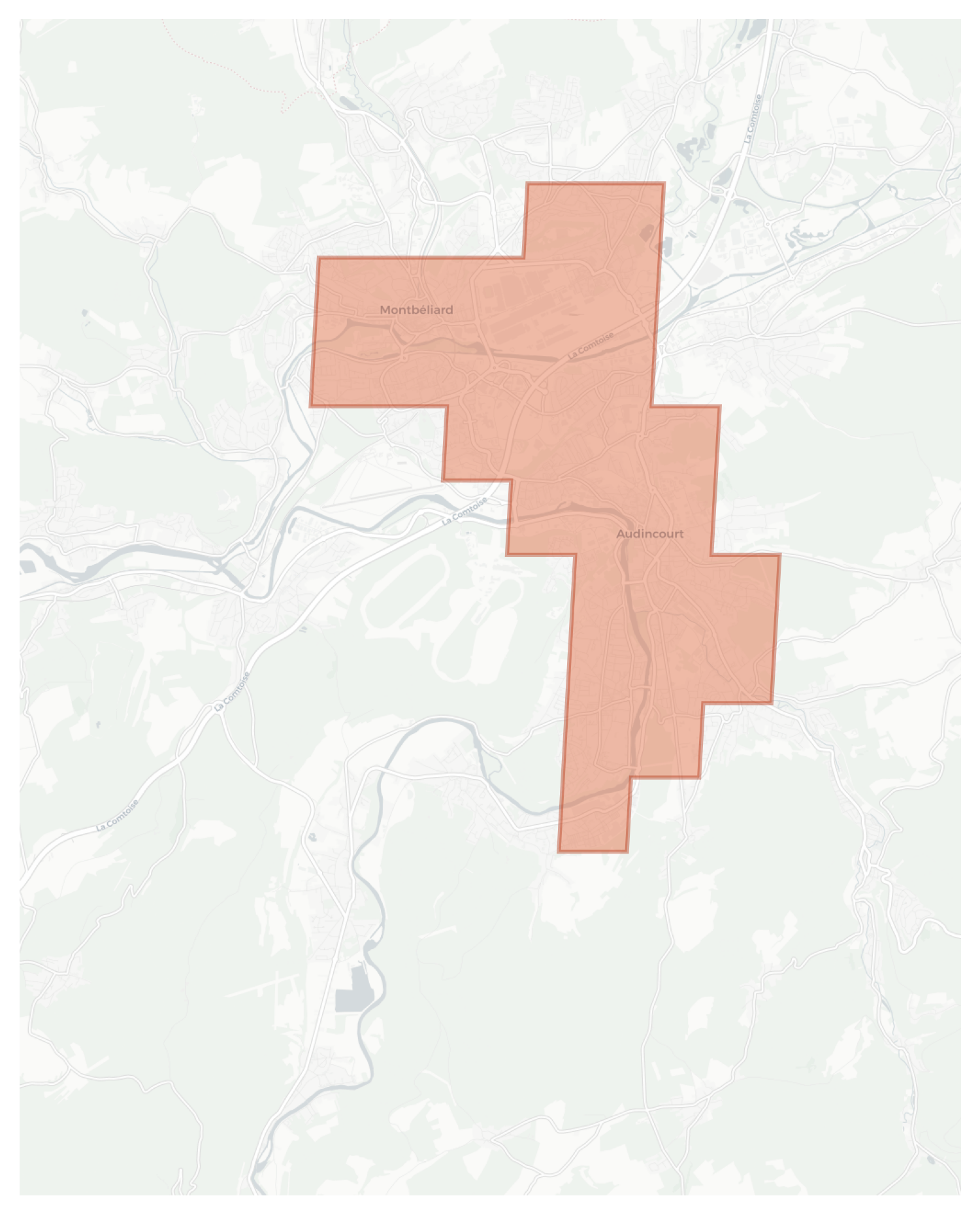 Montbéliard geographic map