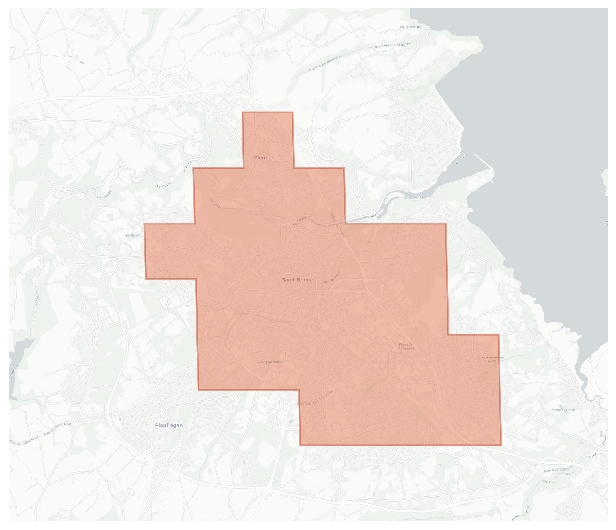Saint-Brieuc geographic map