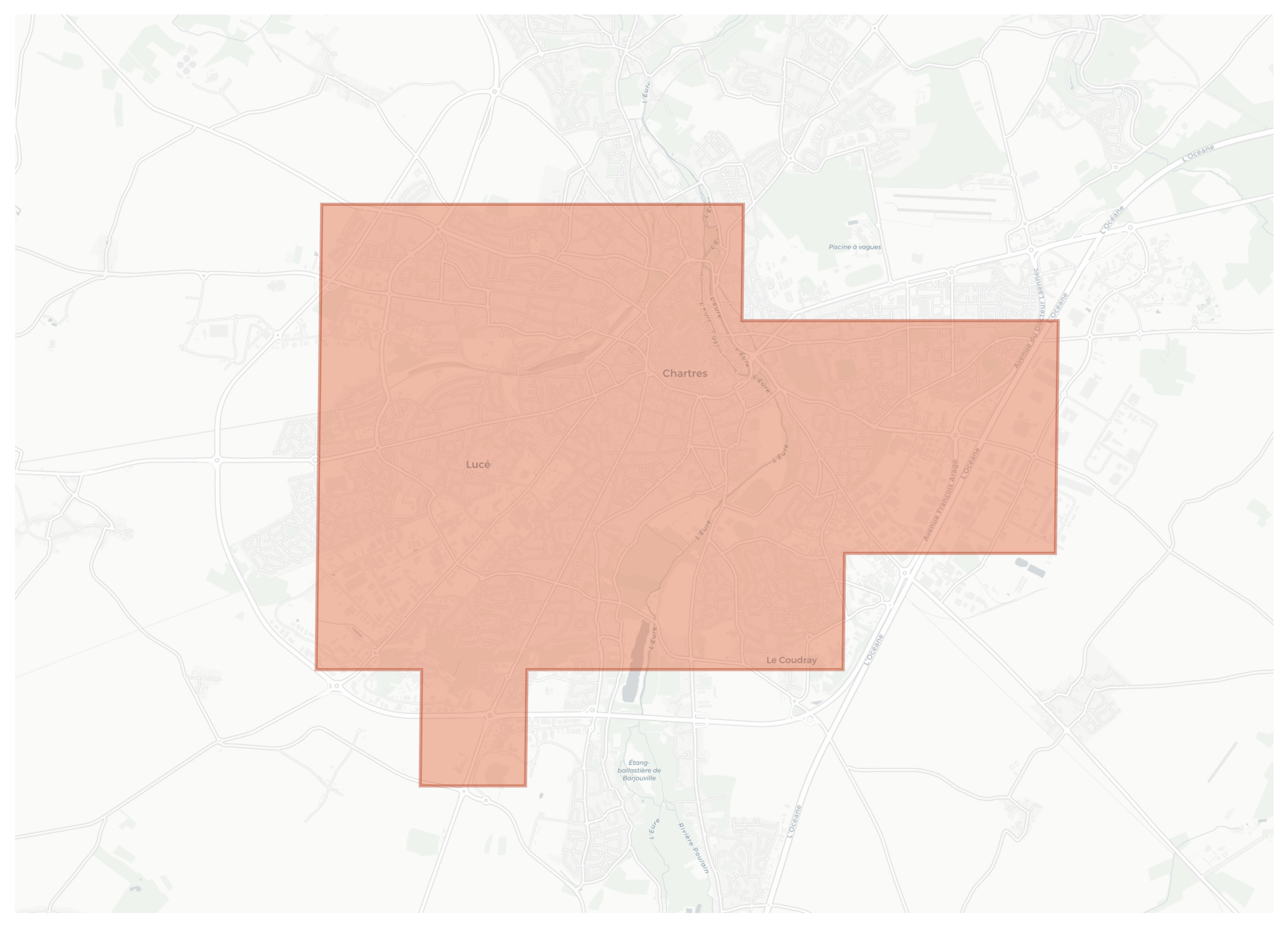 Chartres geographic map