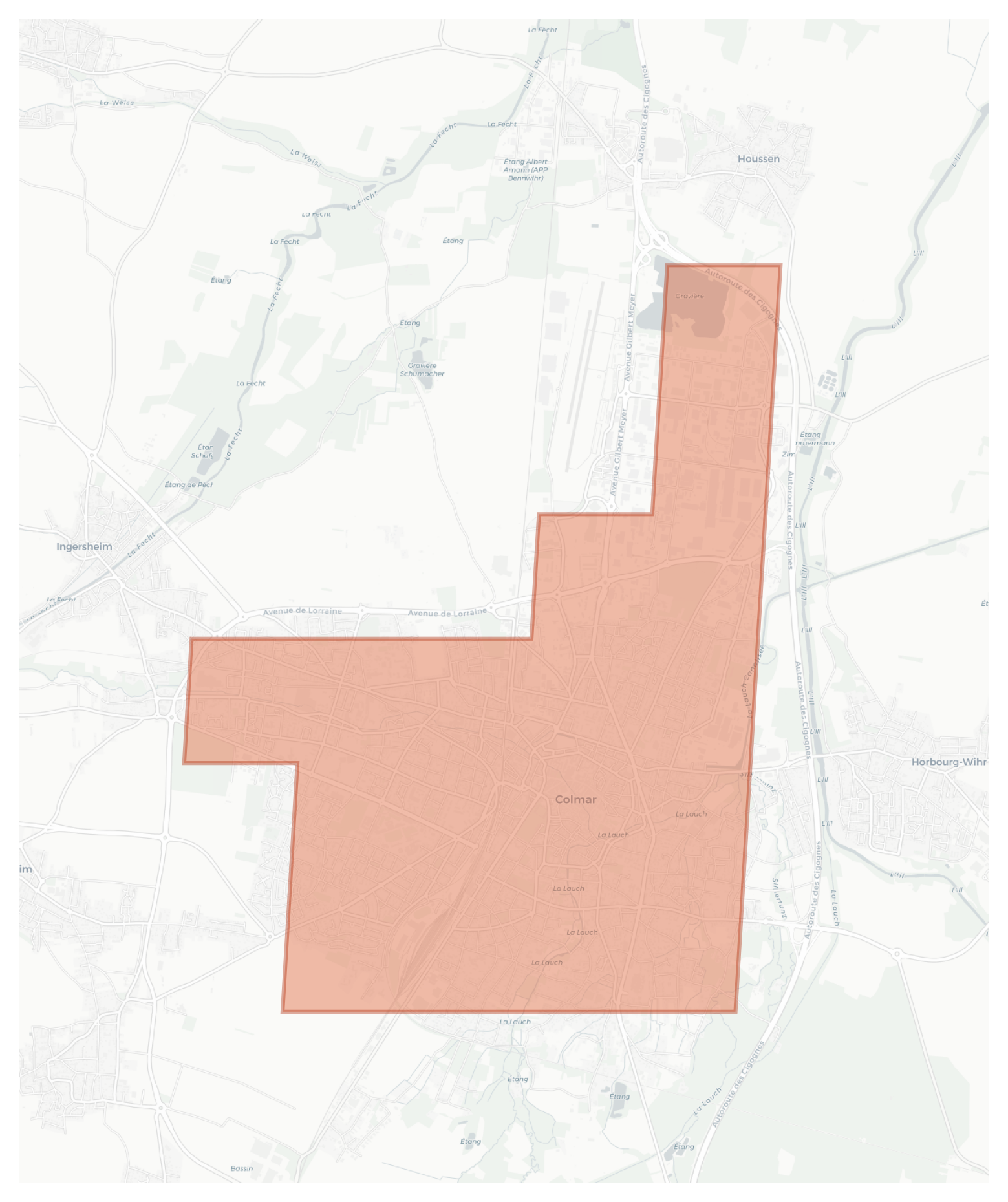 Colmar geographic map