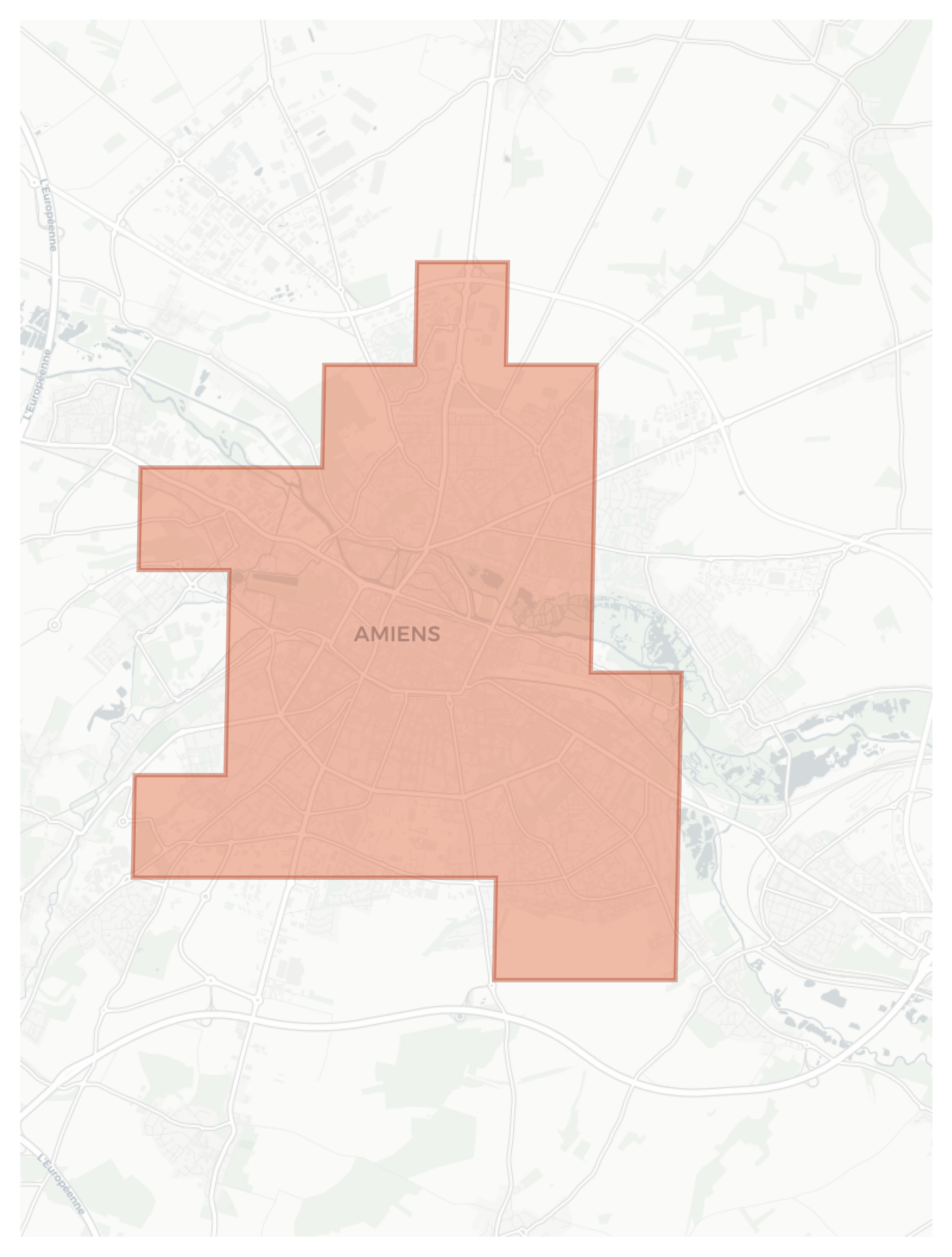 Amiens geographic map