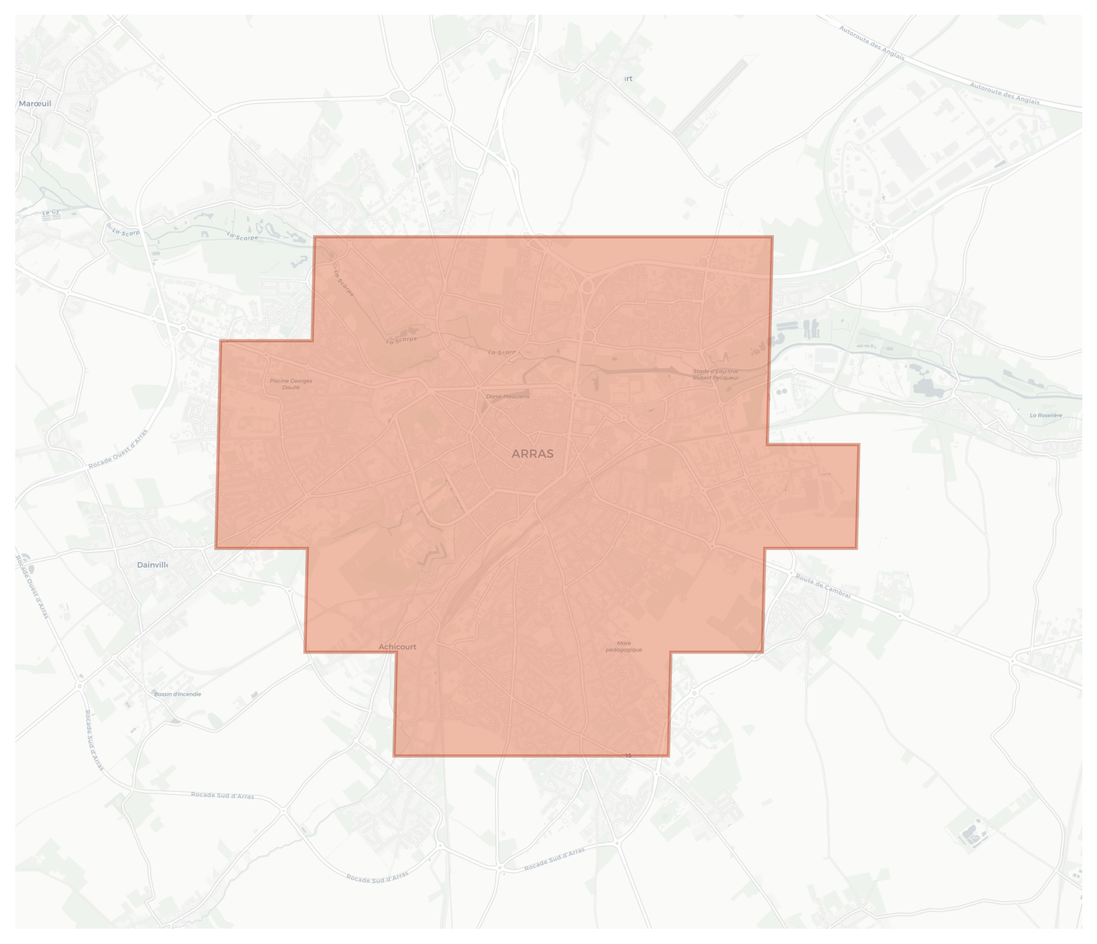 Arras geographic map