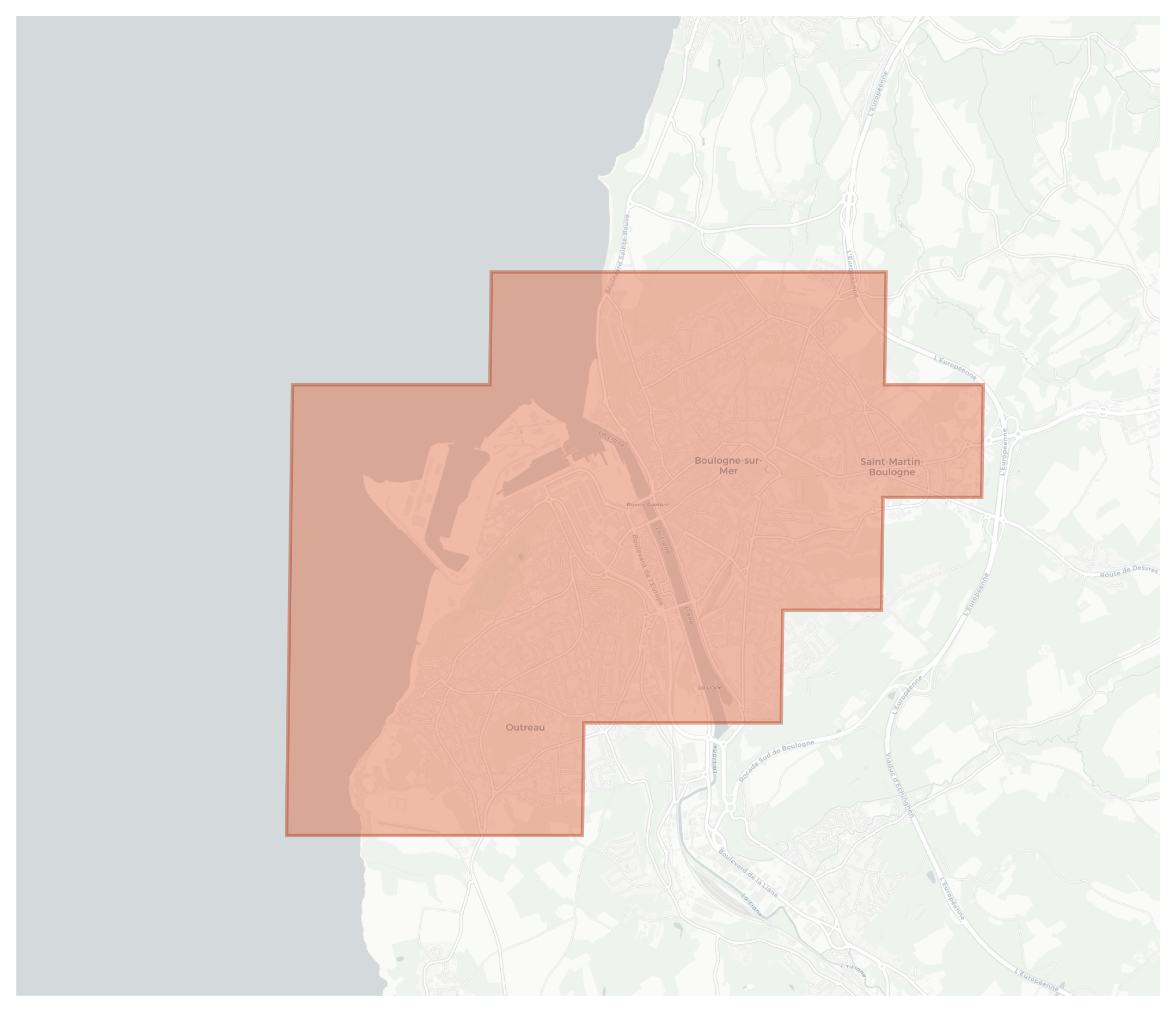 Boulogne-sur-Mer geographic map