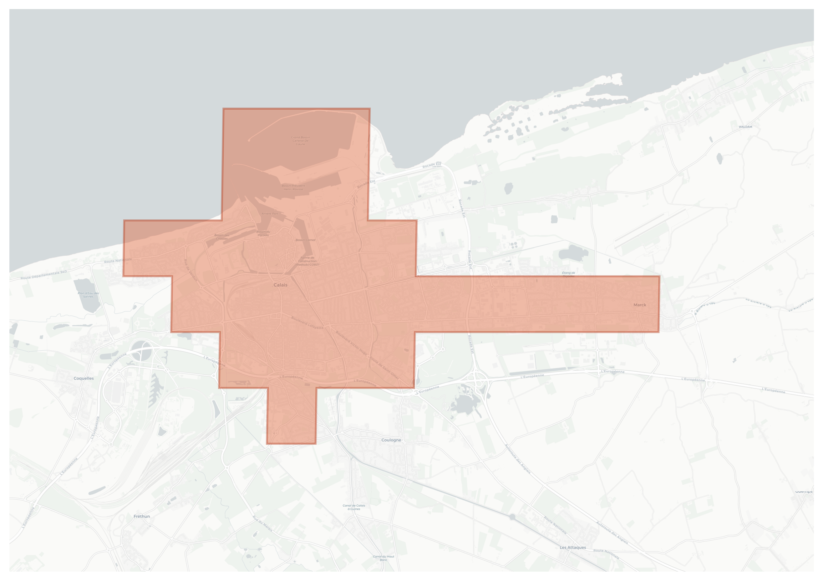 Calais geographic map