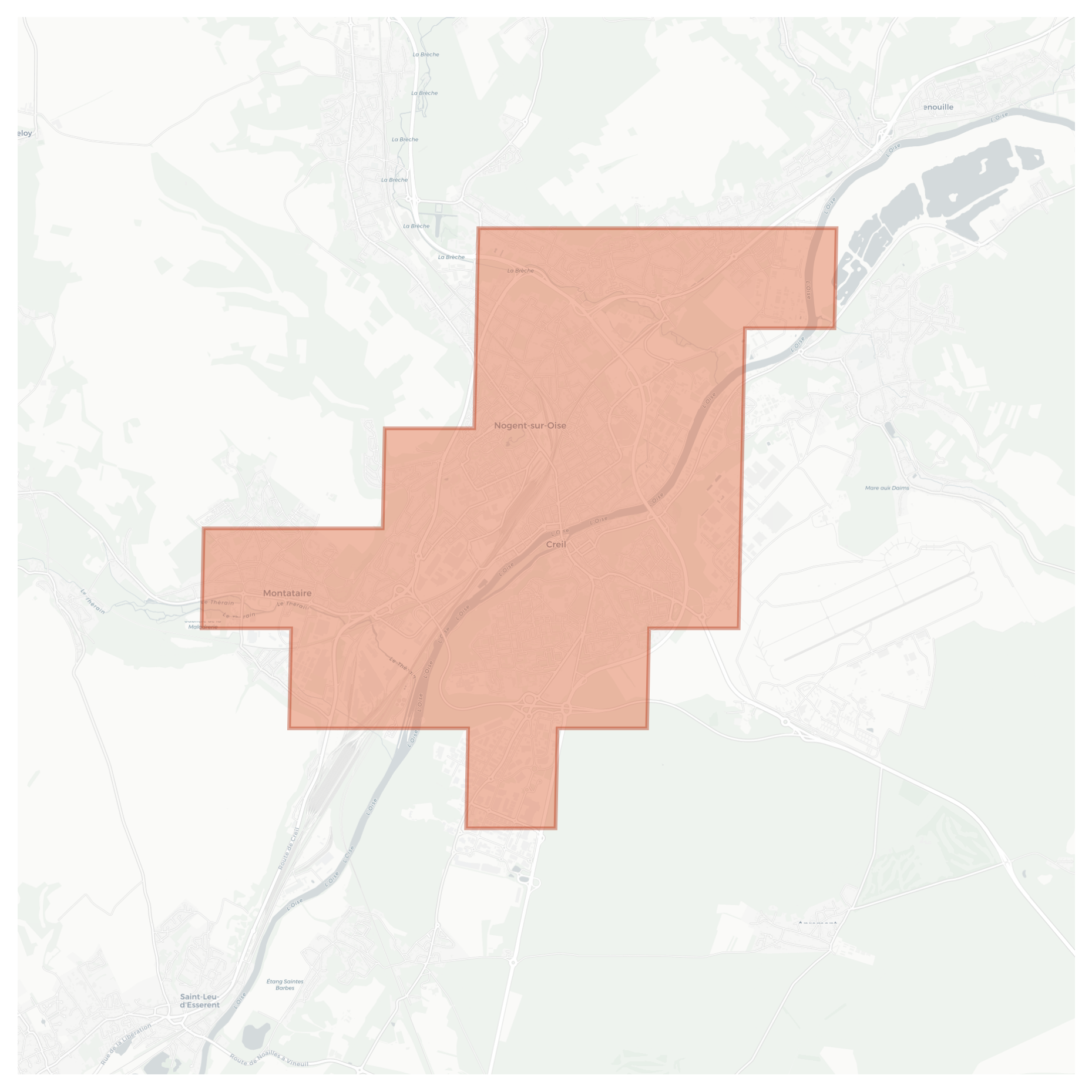 Creil geographic map