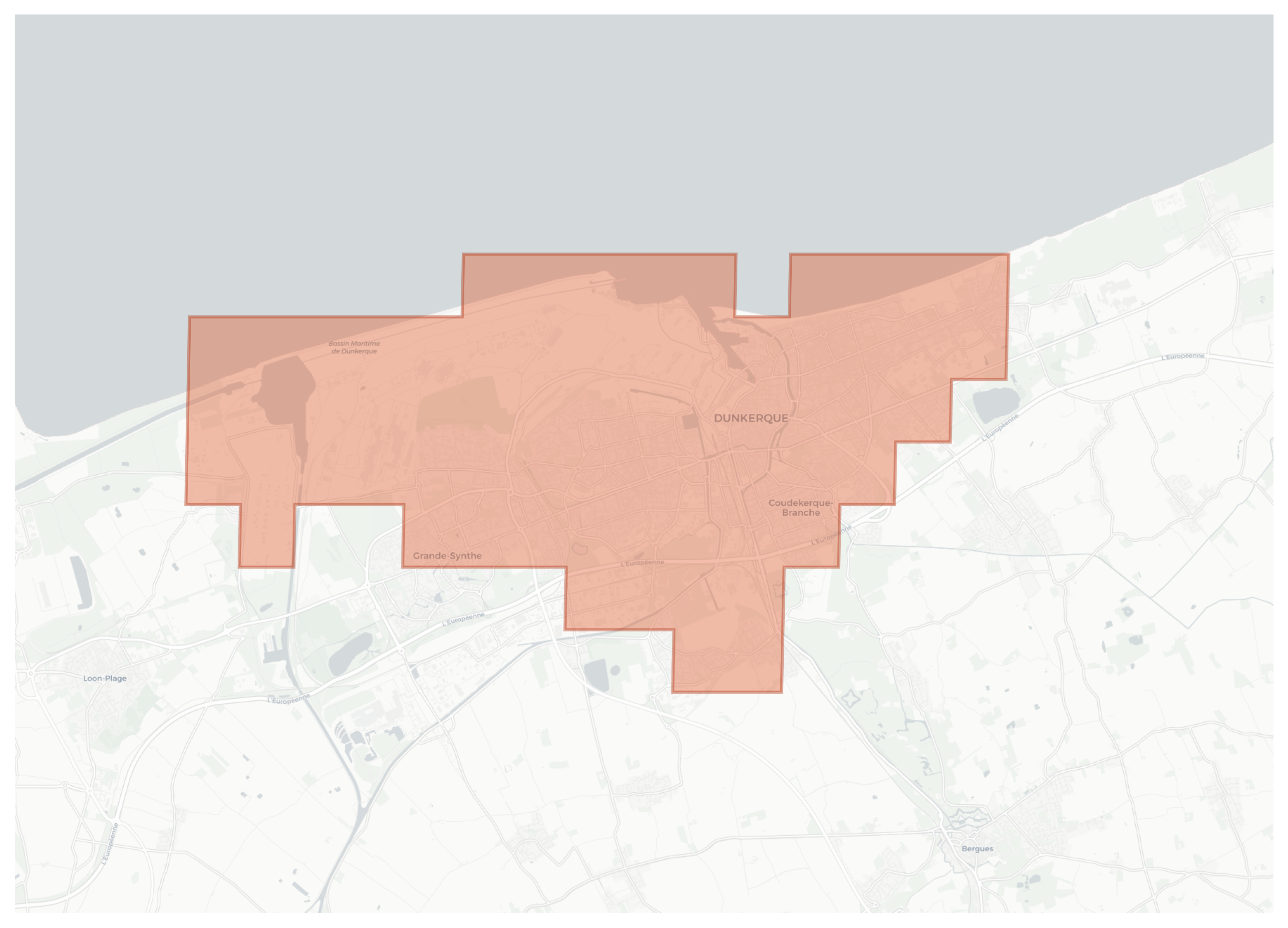 Dunkirk geographic map
