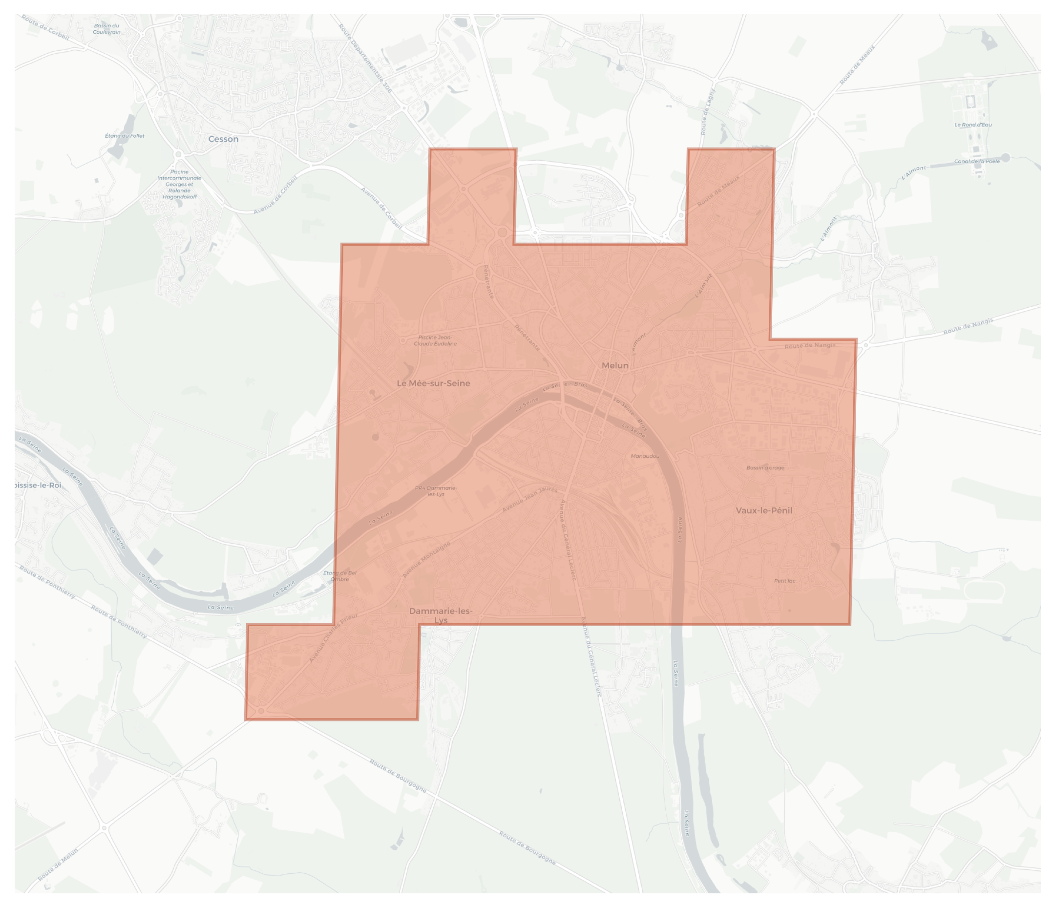 Le Mée-sur-Seine geographic map