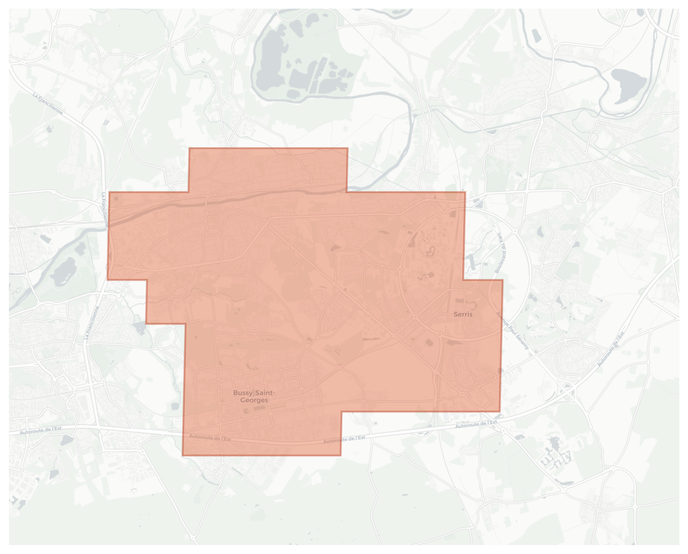 Montévrain geographic map