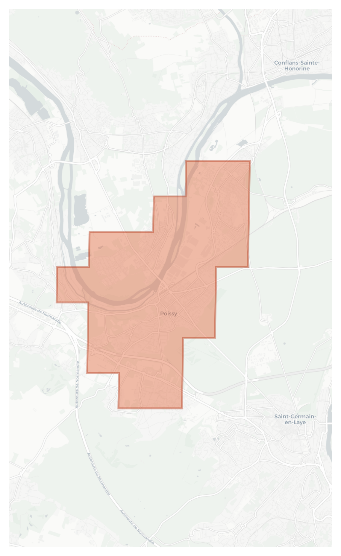 Poissy geographic map