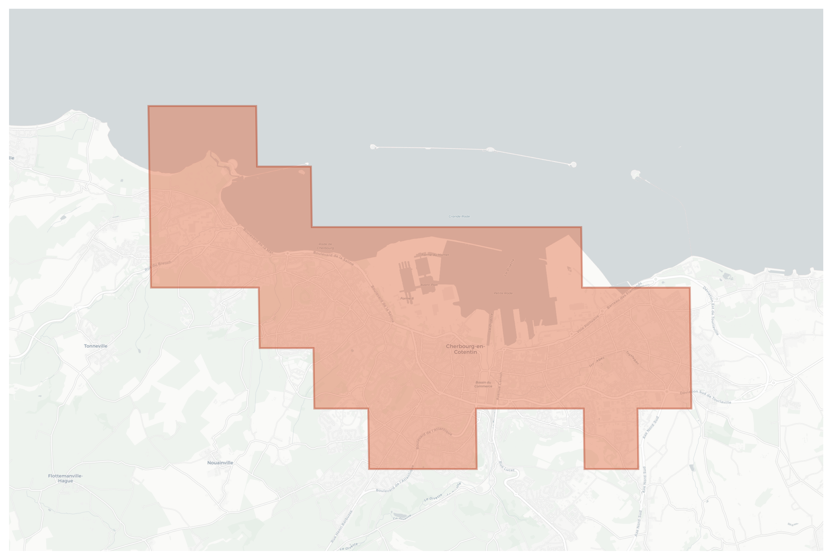 Cherbourg-en-Cotentin geographic map