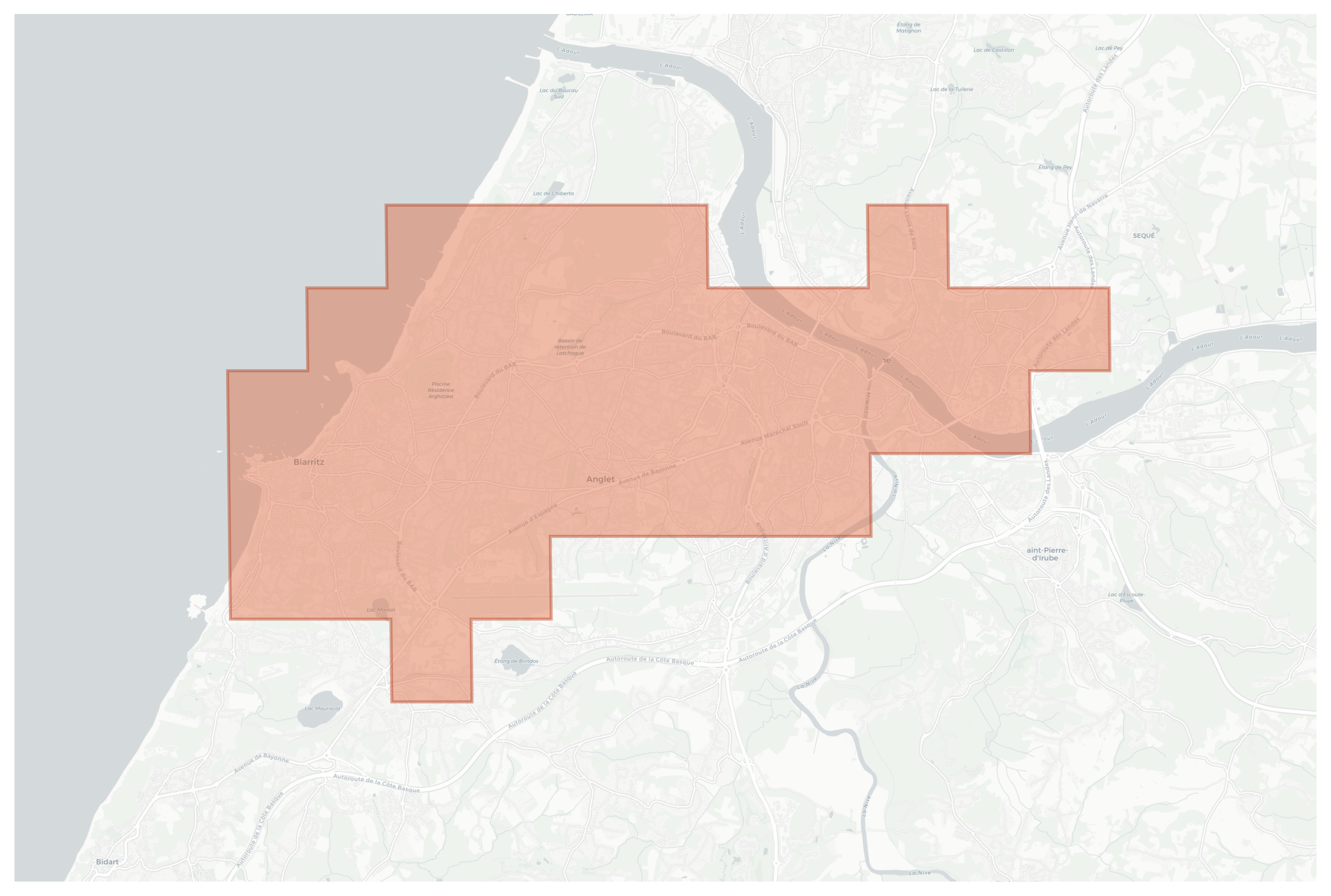 Bayonne geographic map