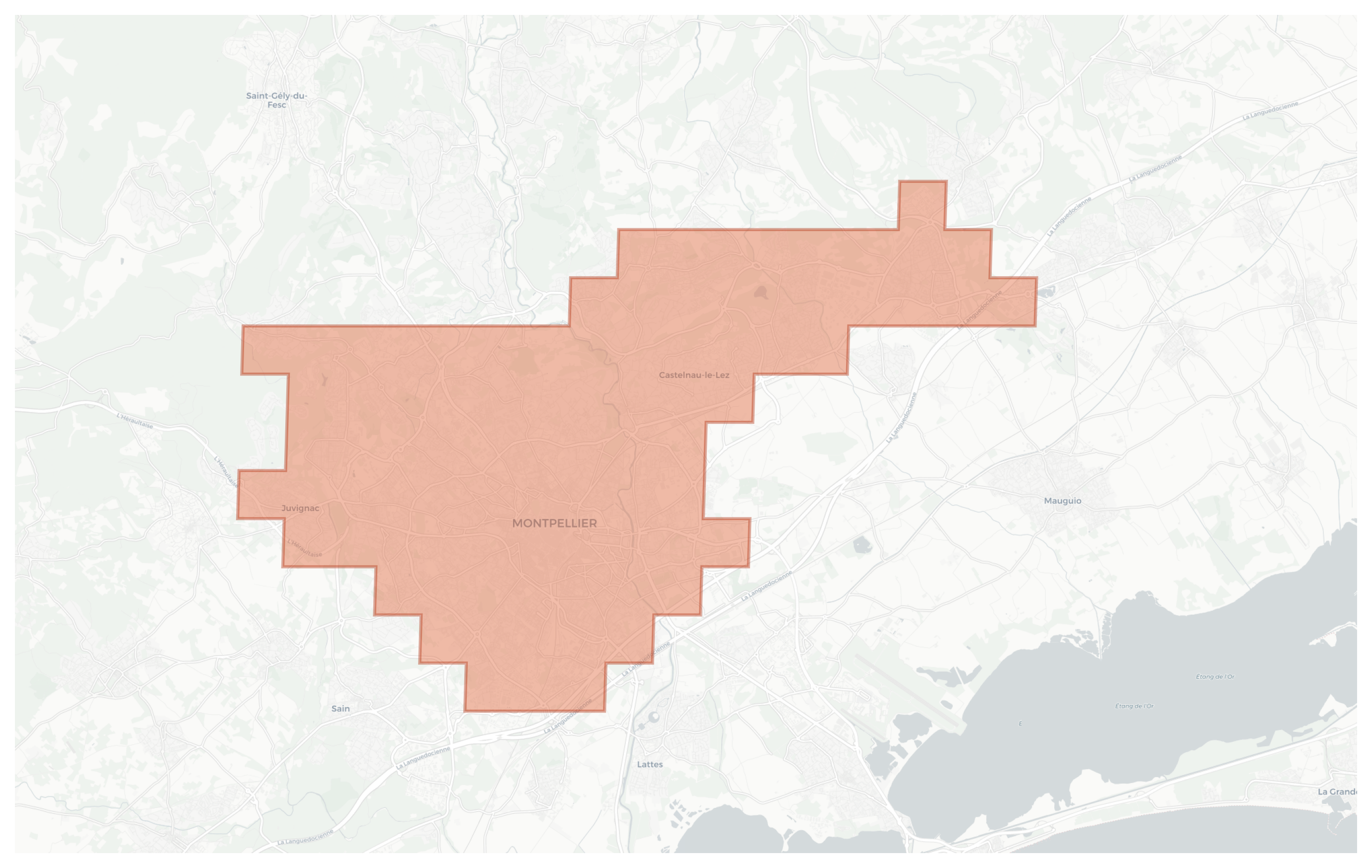 Montpellier geographic map