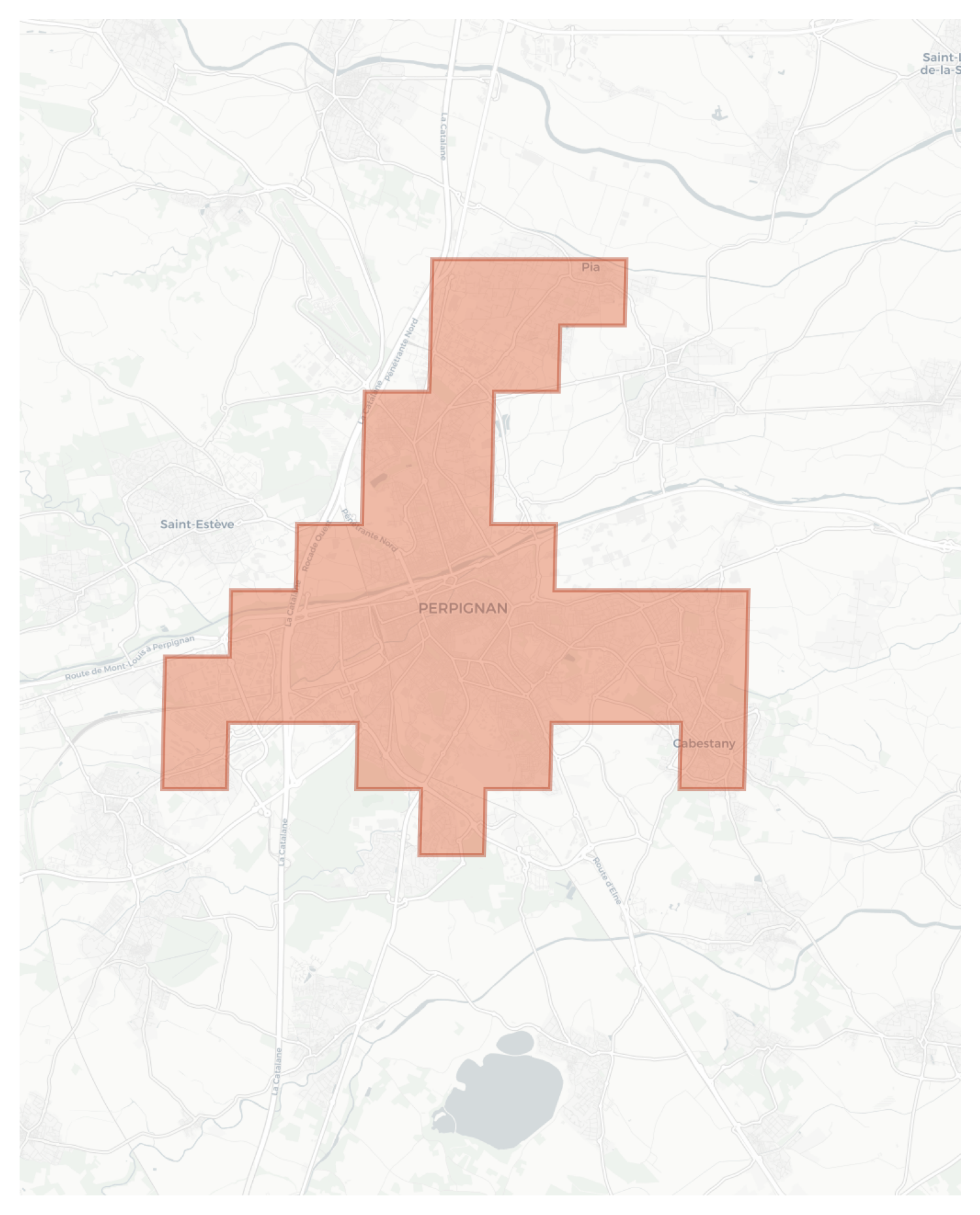 Perpignan geographic map