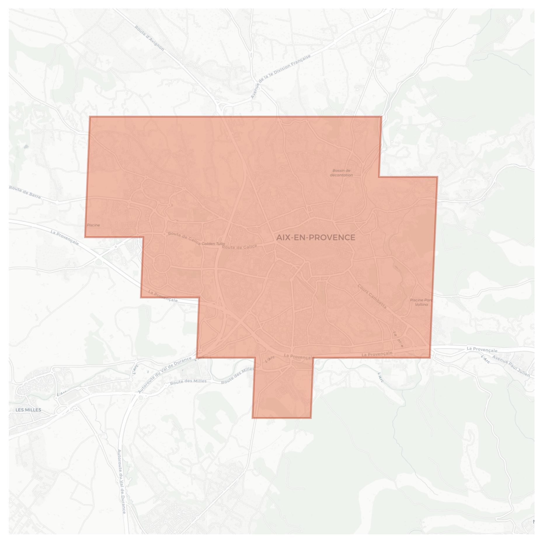 Aix-en-Provence geographic map