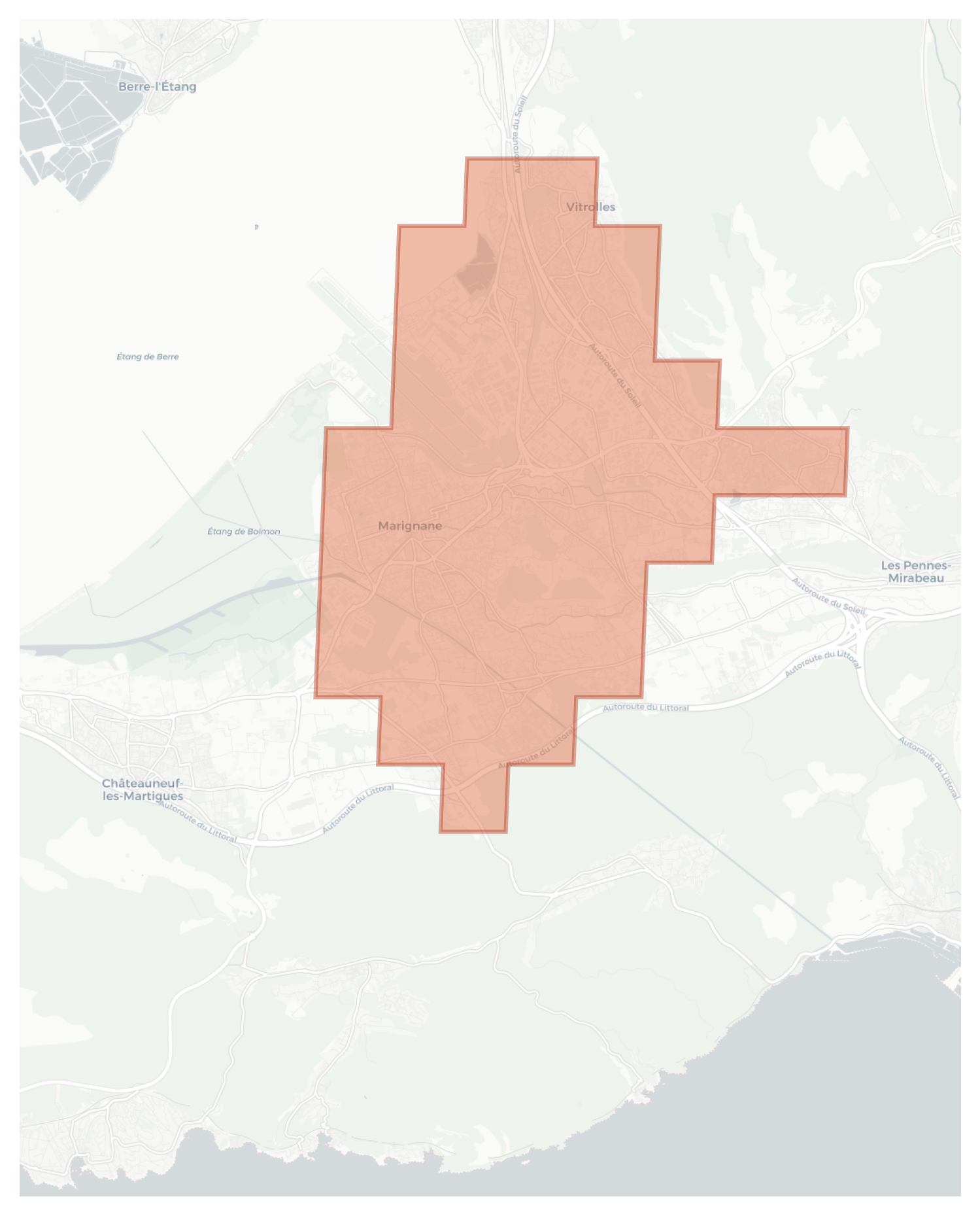 Marignane geographic map