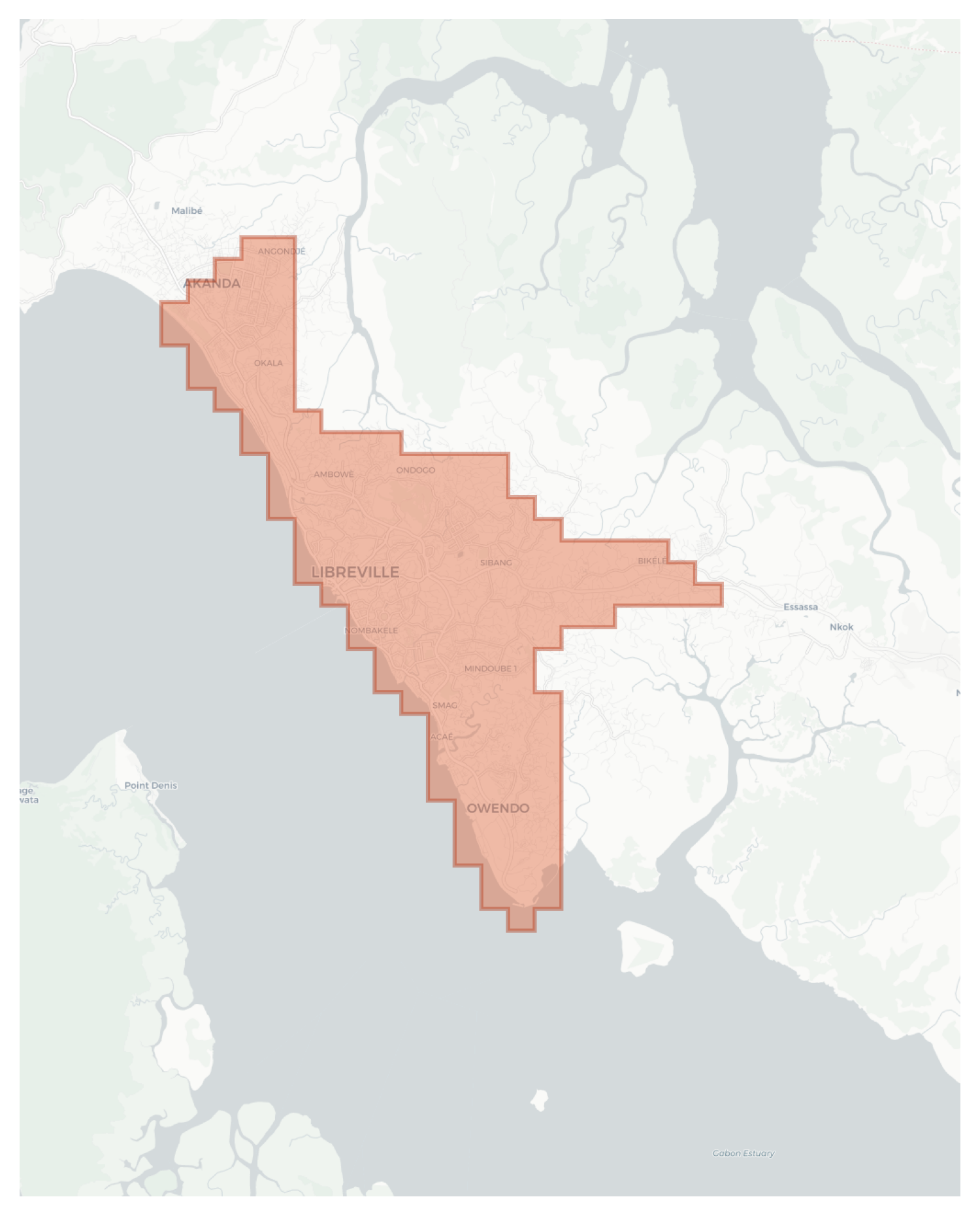 Libreville geographic map