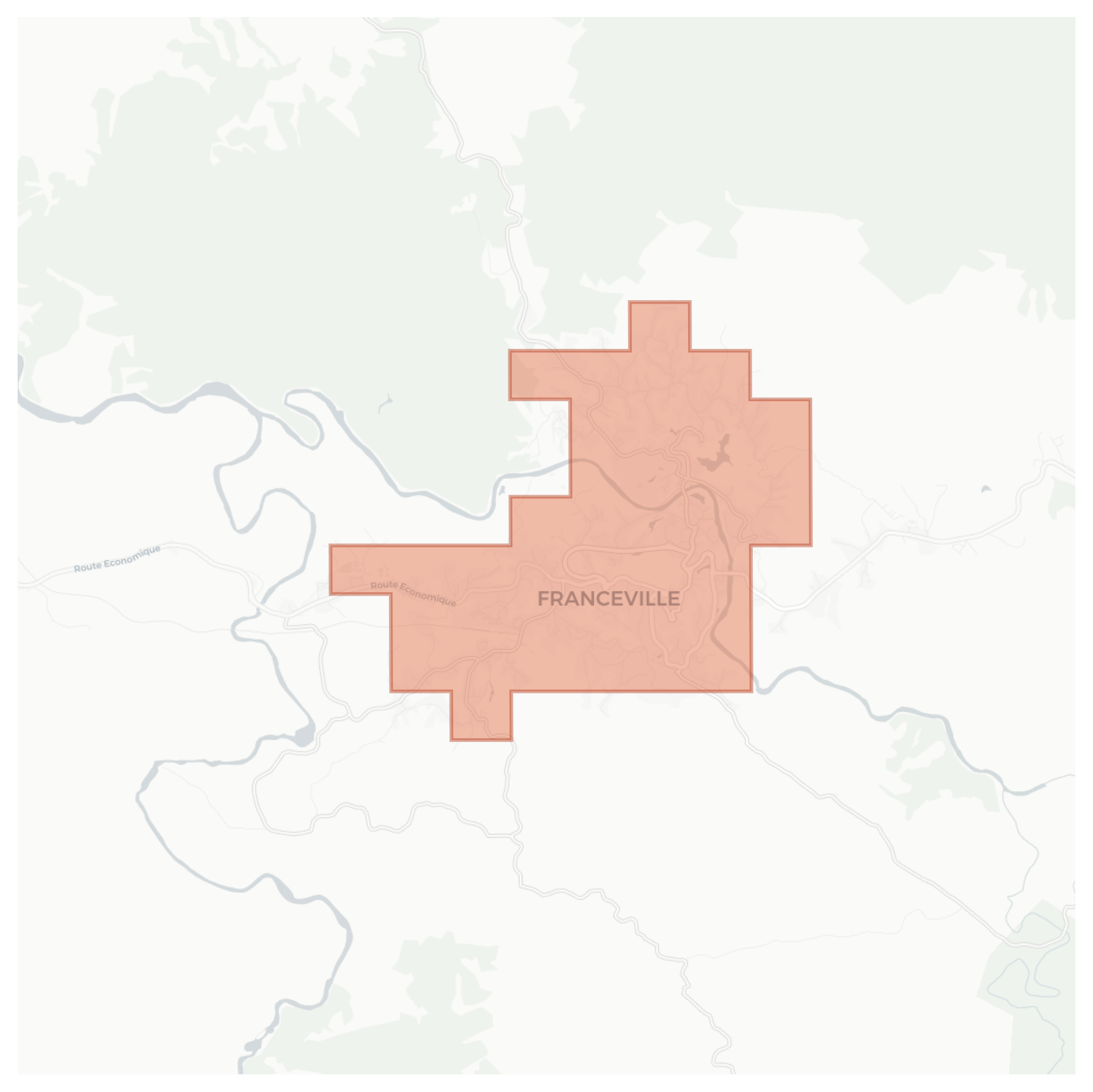 Franceville geographic map