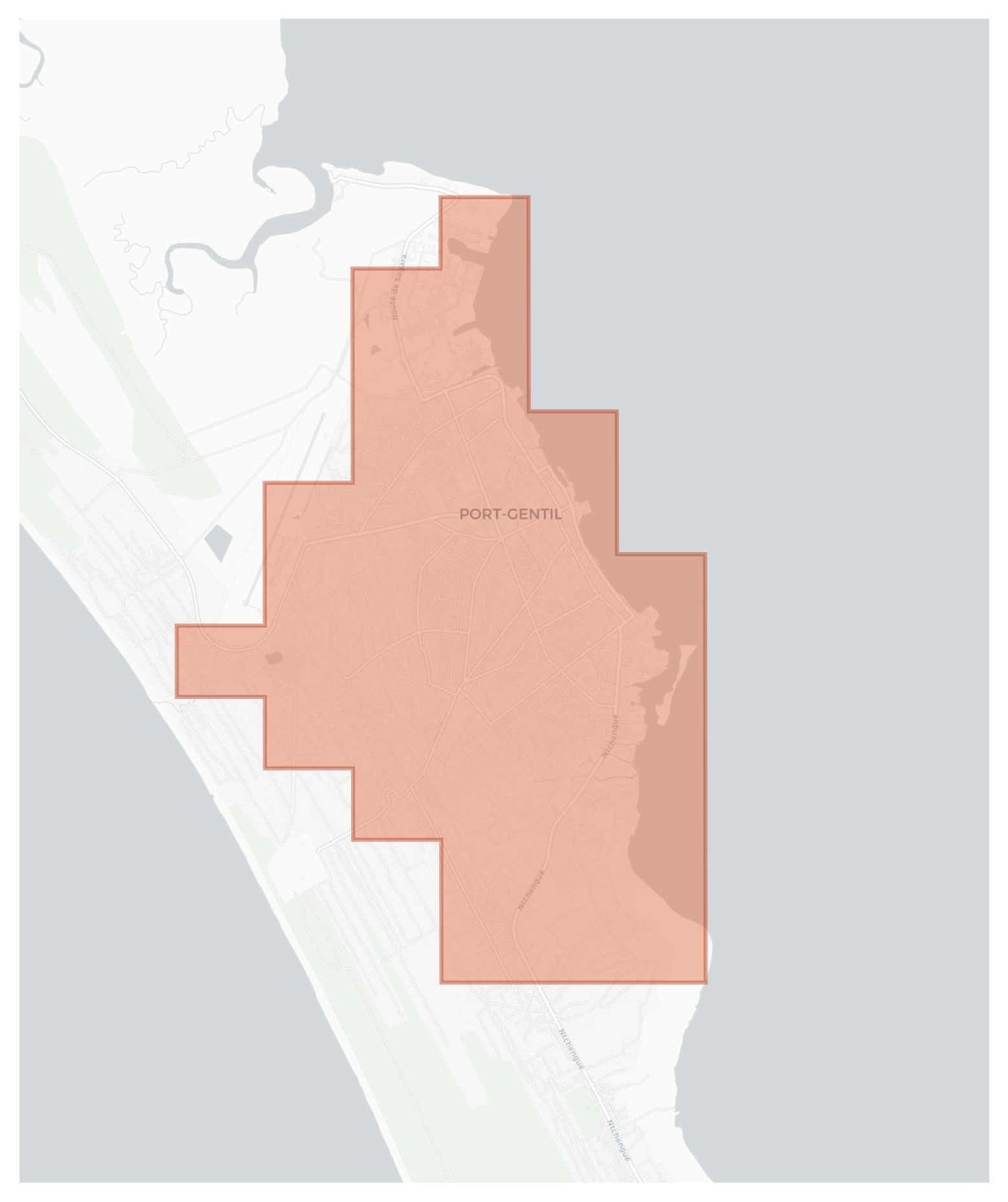 Port-Gentil geographic map