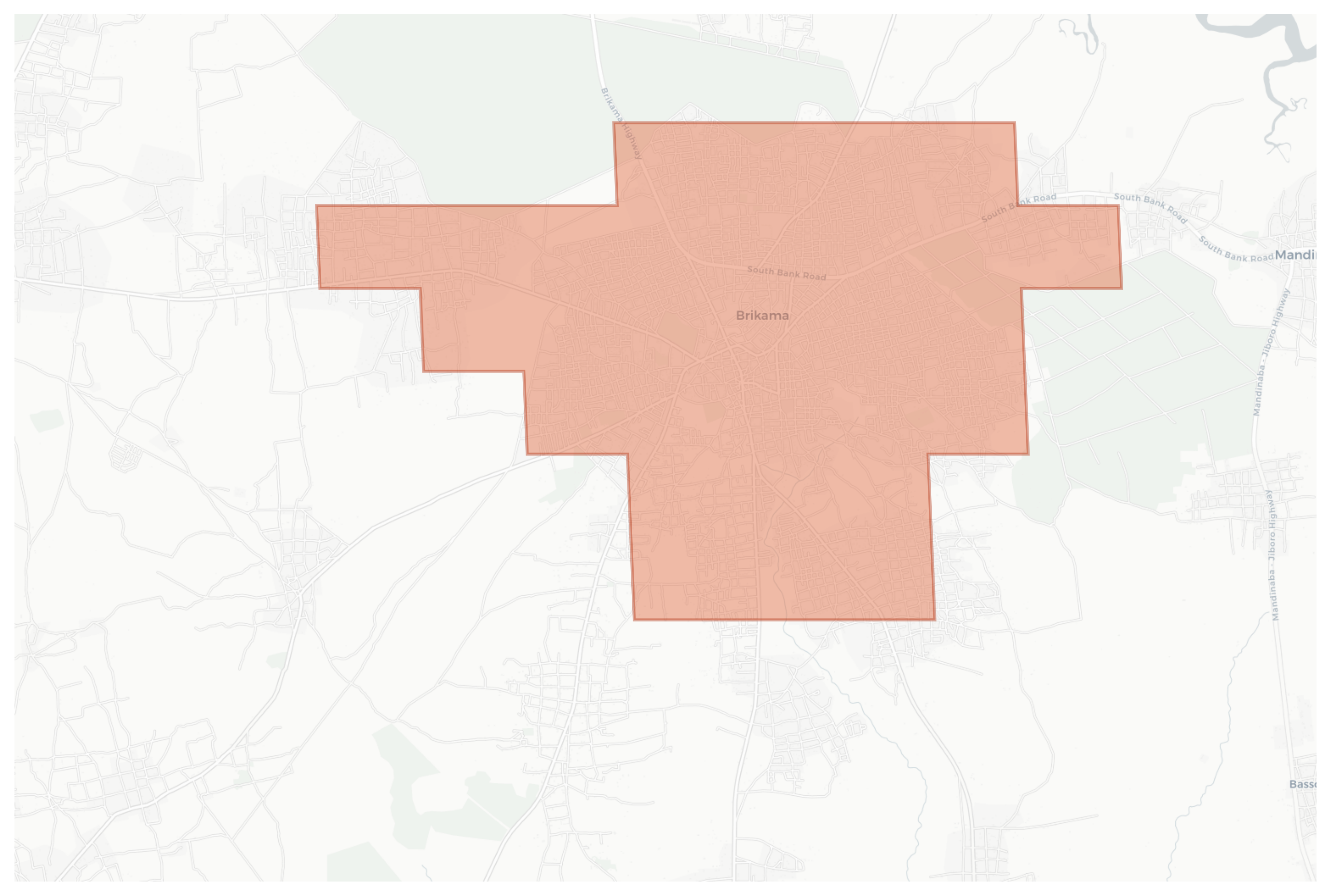 Brikama geographic map