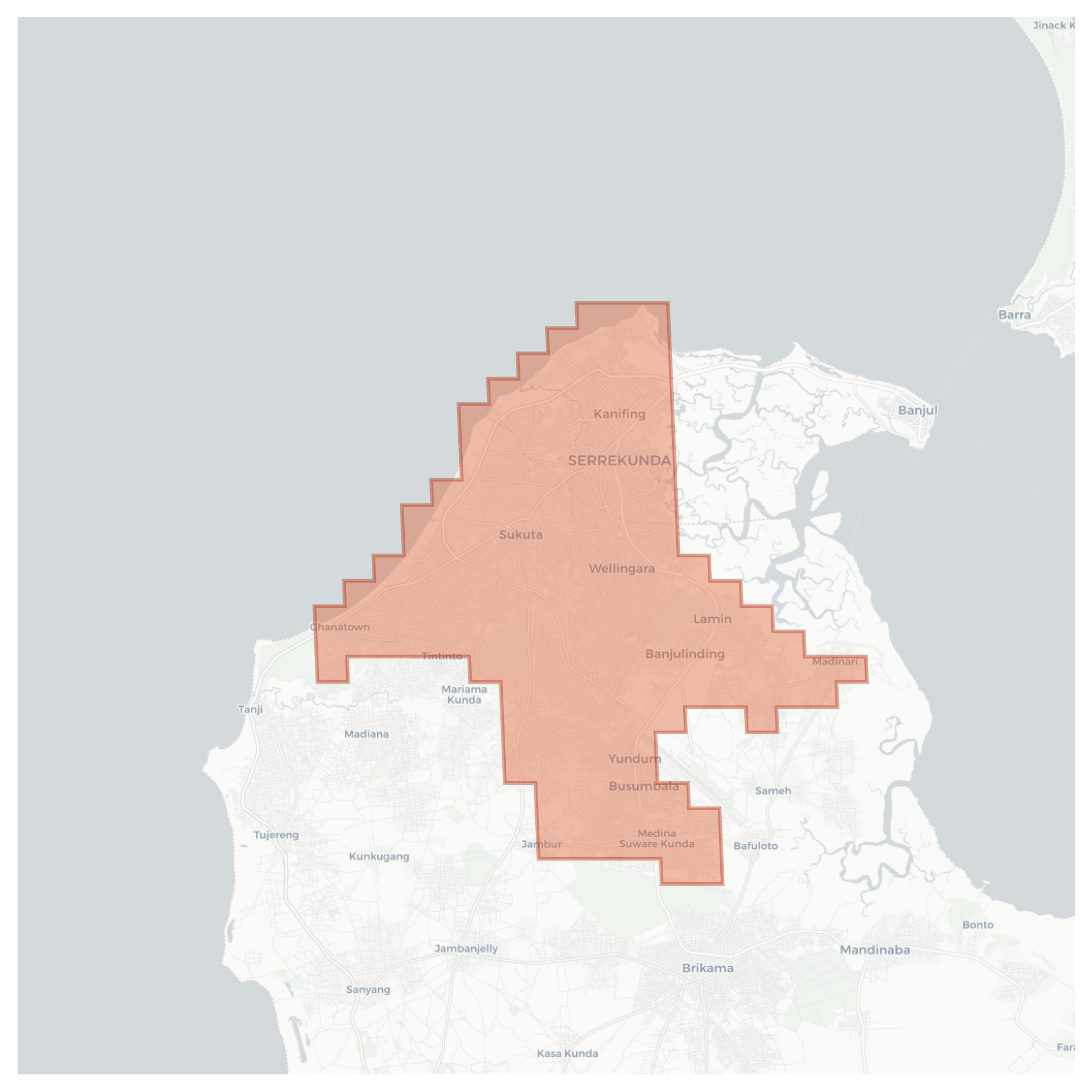 Serrekunda geographic map
