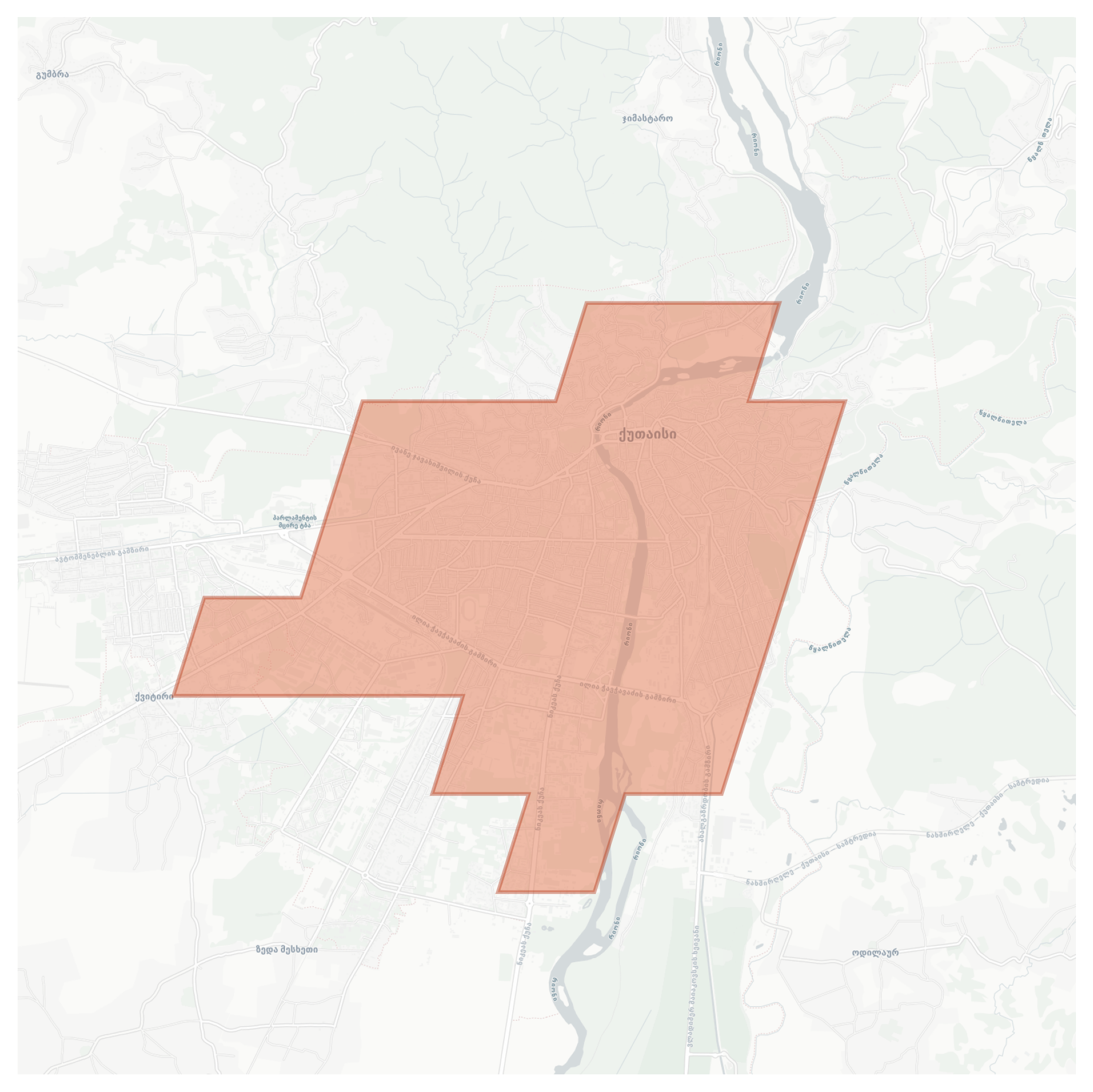 Kutaisi geographic map