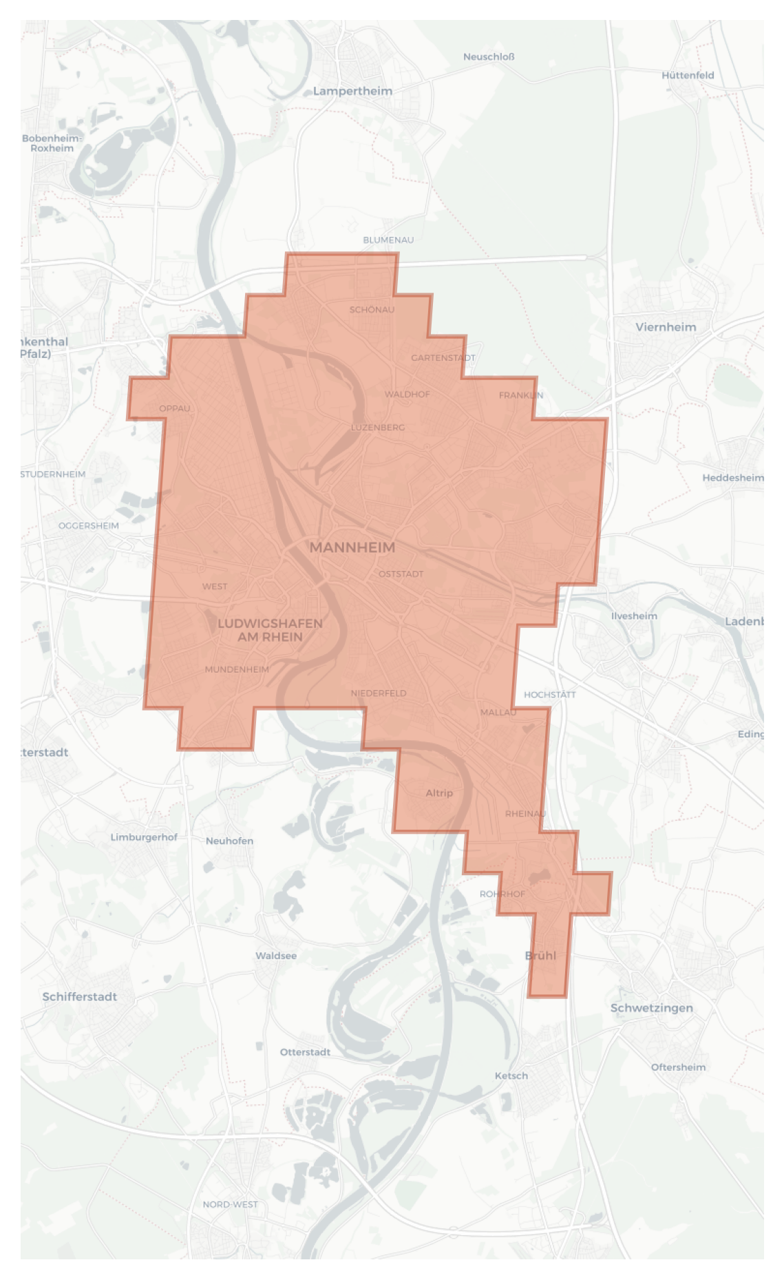 Mannheim geographic map