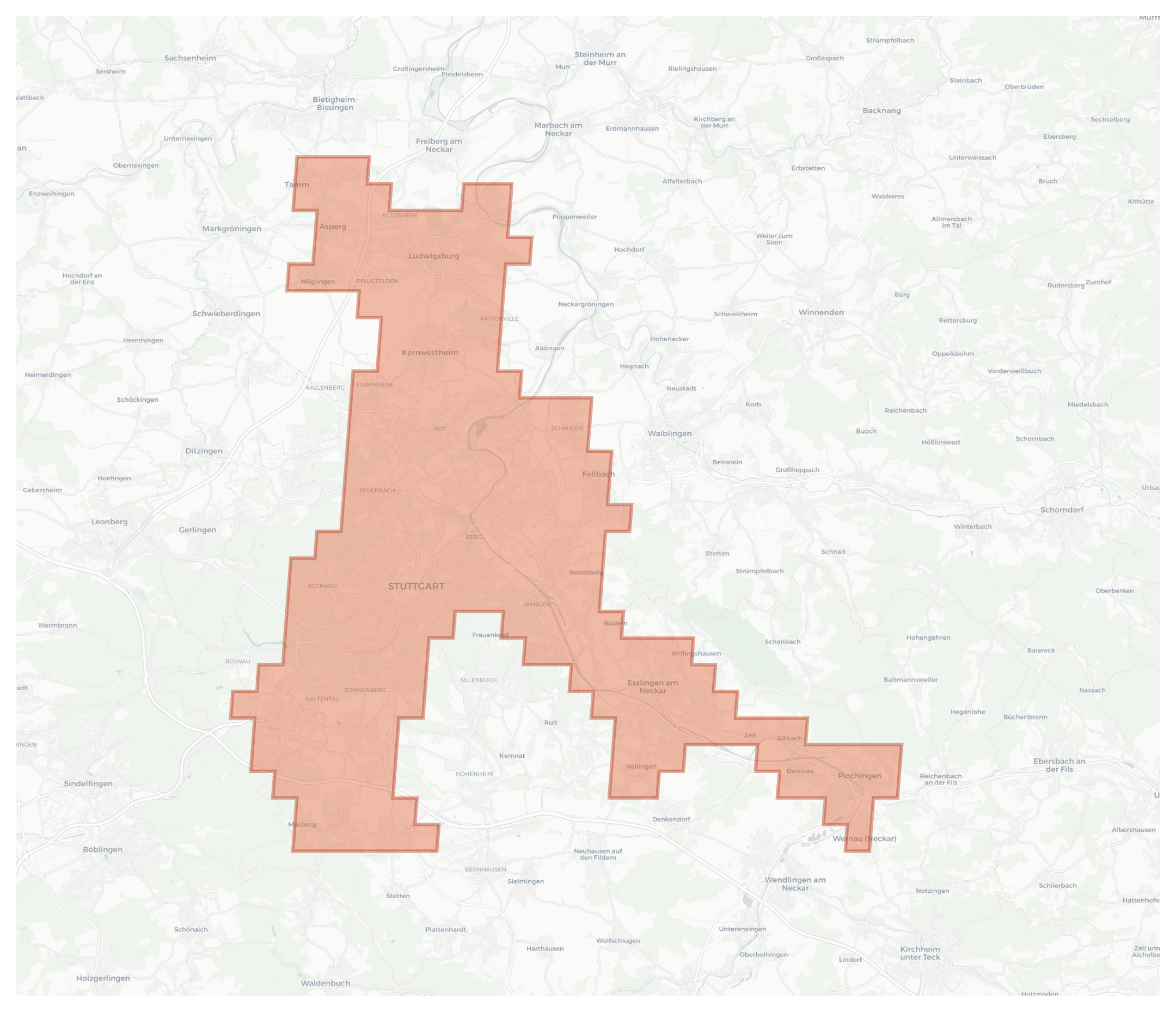Stuttgart geographic map
