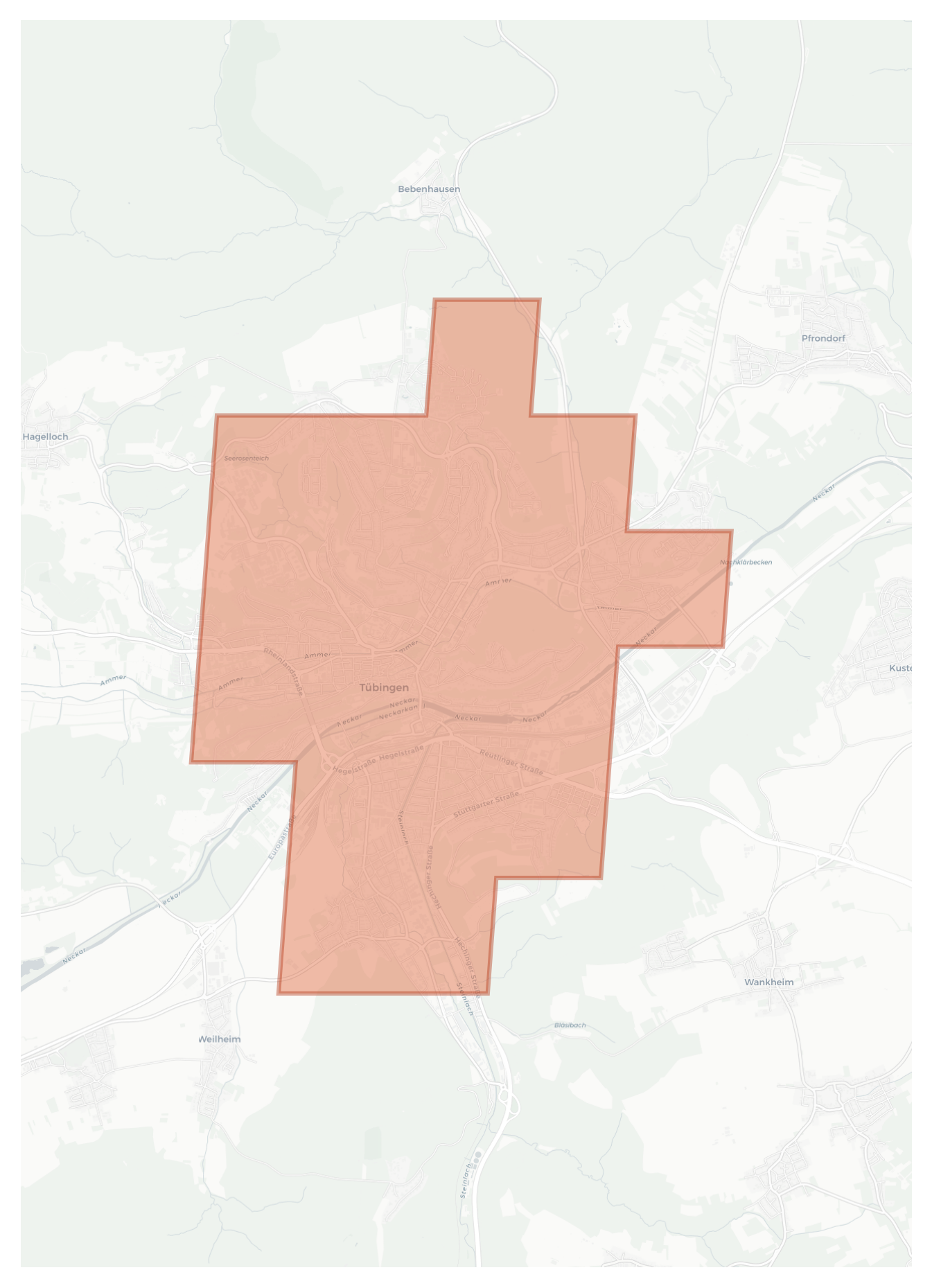 Tübingen geographic map