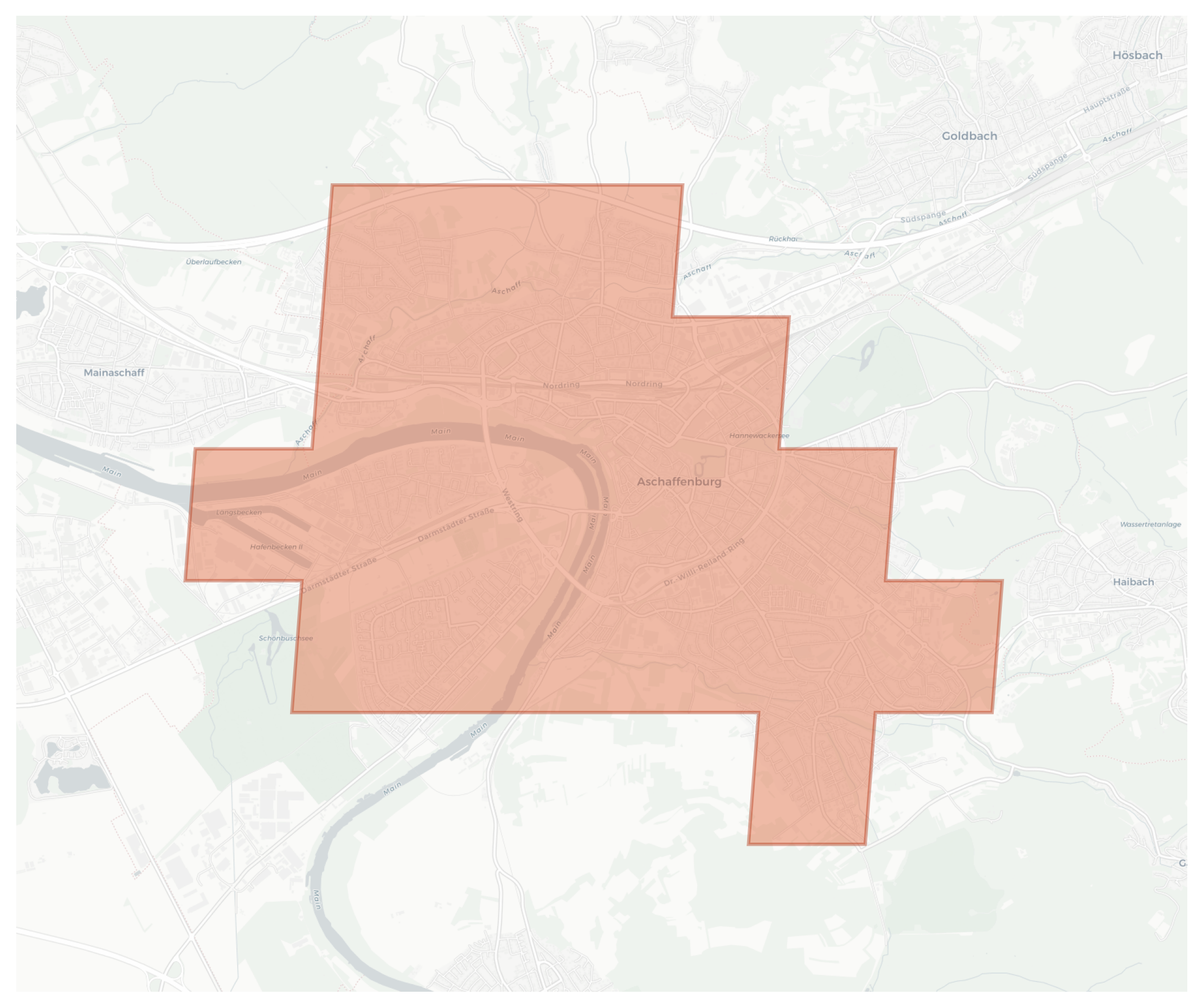 Aschaffenburg geographic map